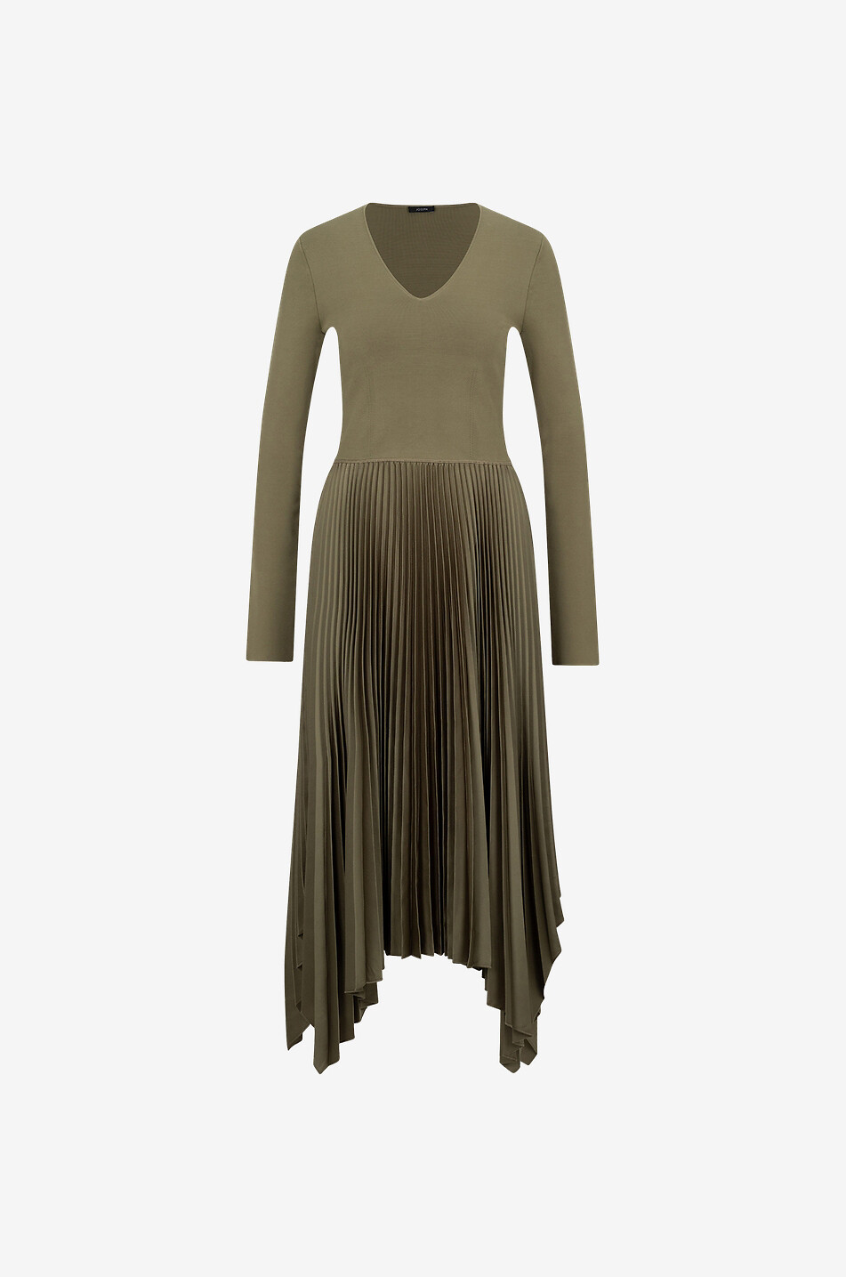 JOSEPH Dubois knit pleat long dress Women LIGHT GREEN 1