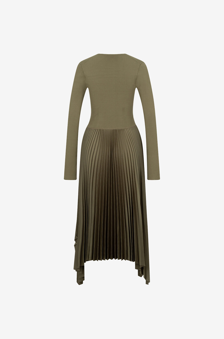 JOSEPH Dubois knit pleat long dress Women LIGHT GREEN 2
