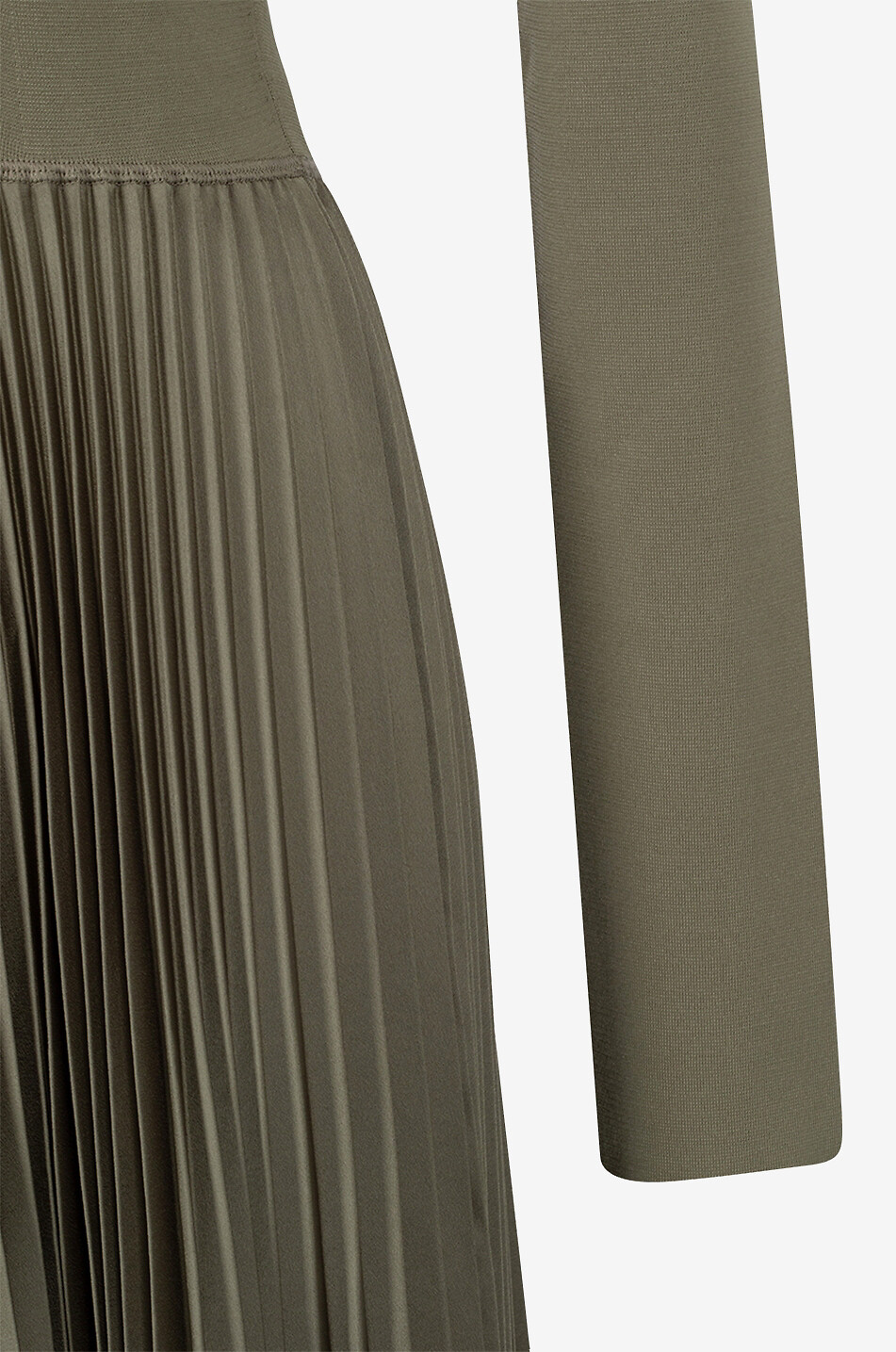 JOSEPH Dubois knit pleat long dress Women LIGHT GREEN 3