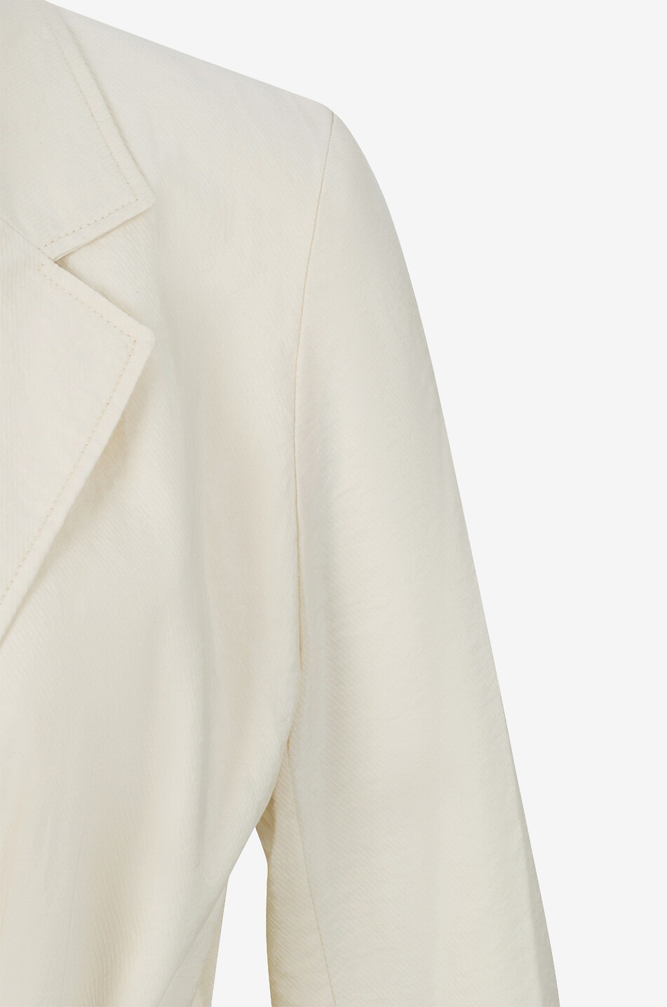 JOSEPH Veste blazer avec ceinture en sergé de soie Mayet Femme BLANC CASSE 3