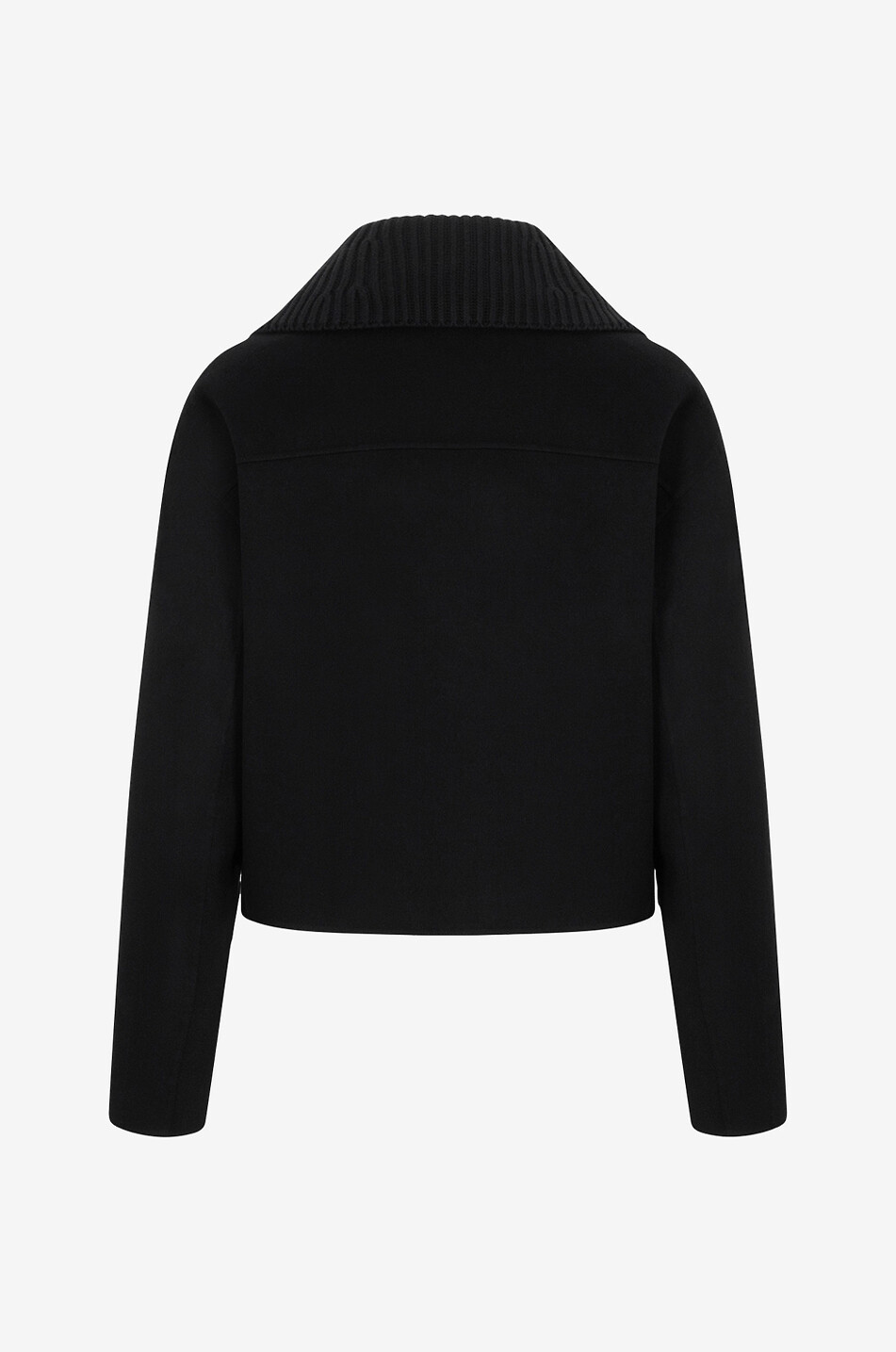 JOSEPH Veste courte double-face en laine et soie Jarente Femme NOIR 2