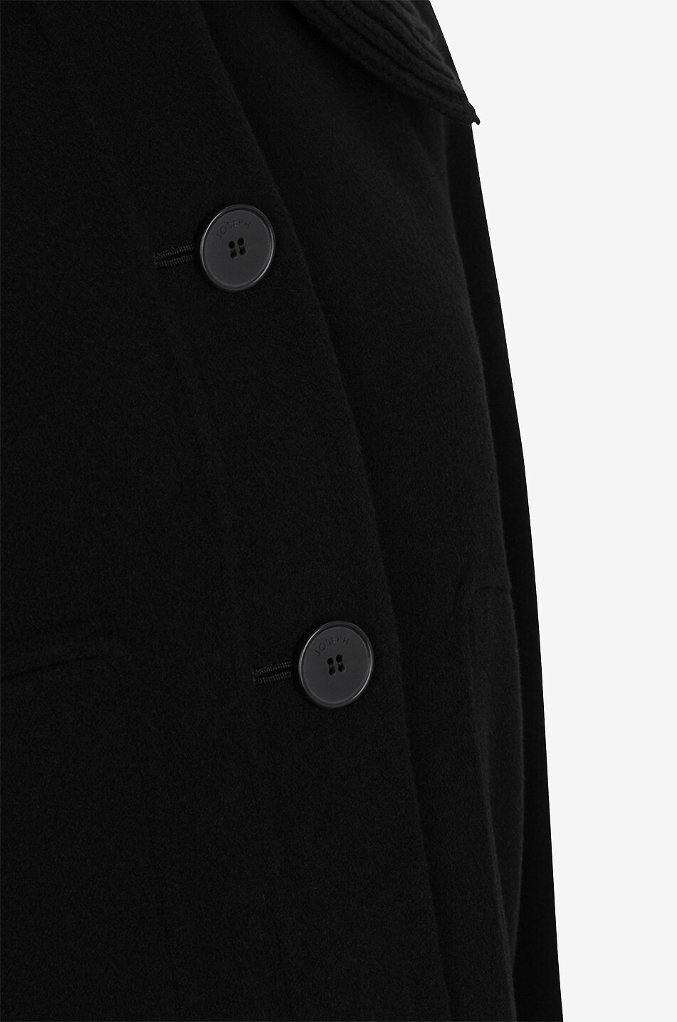 JOSEPH Veste courte double-face en laine et soie Jarente Femme NOIR 3