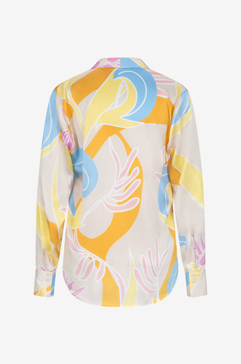 HERZENS Printed silk long-sleeved blouse Women MULTI COLOURED 2