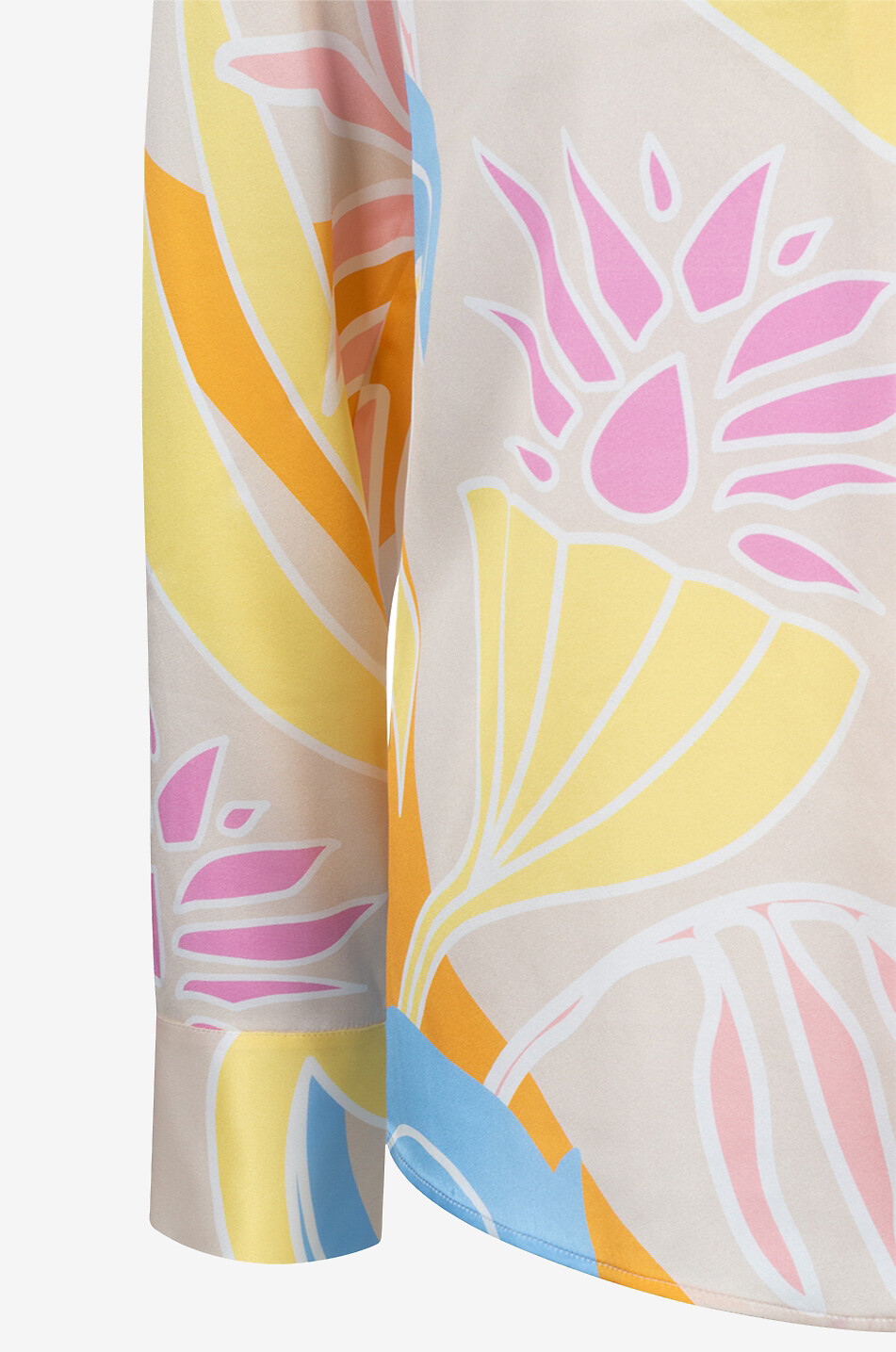 HERZENS Printed silk long-sleeved blouse Women MULTI COLOURED 3