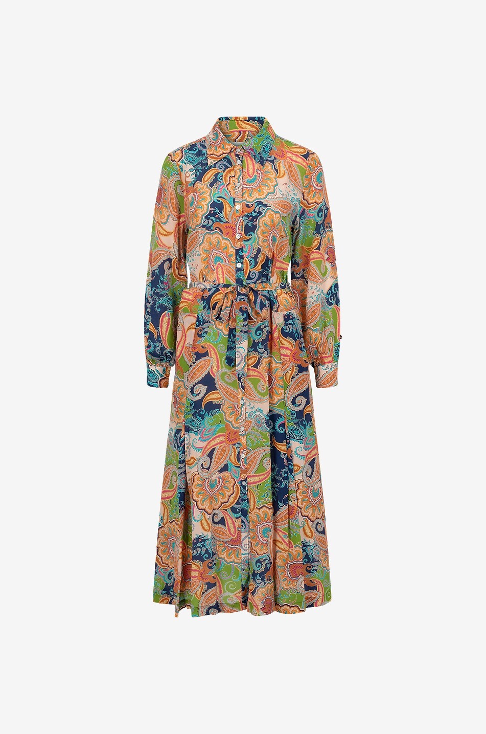 Robe chemise longue en soie Hong Kong