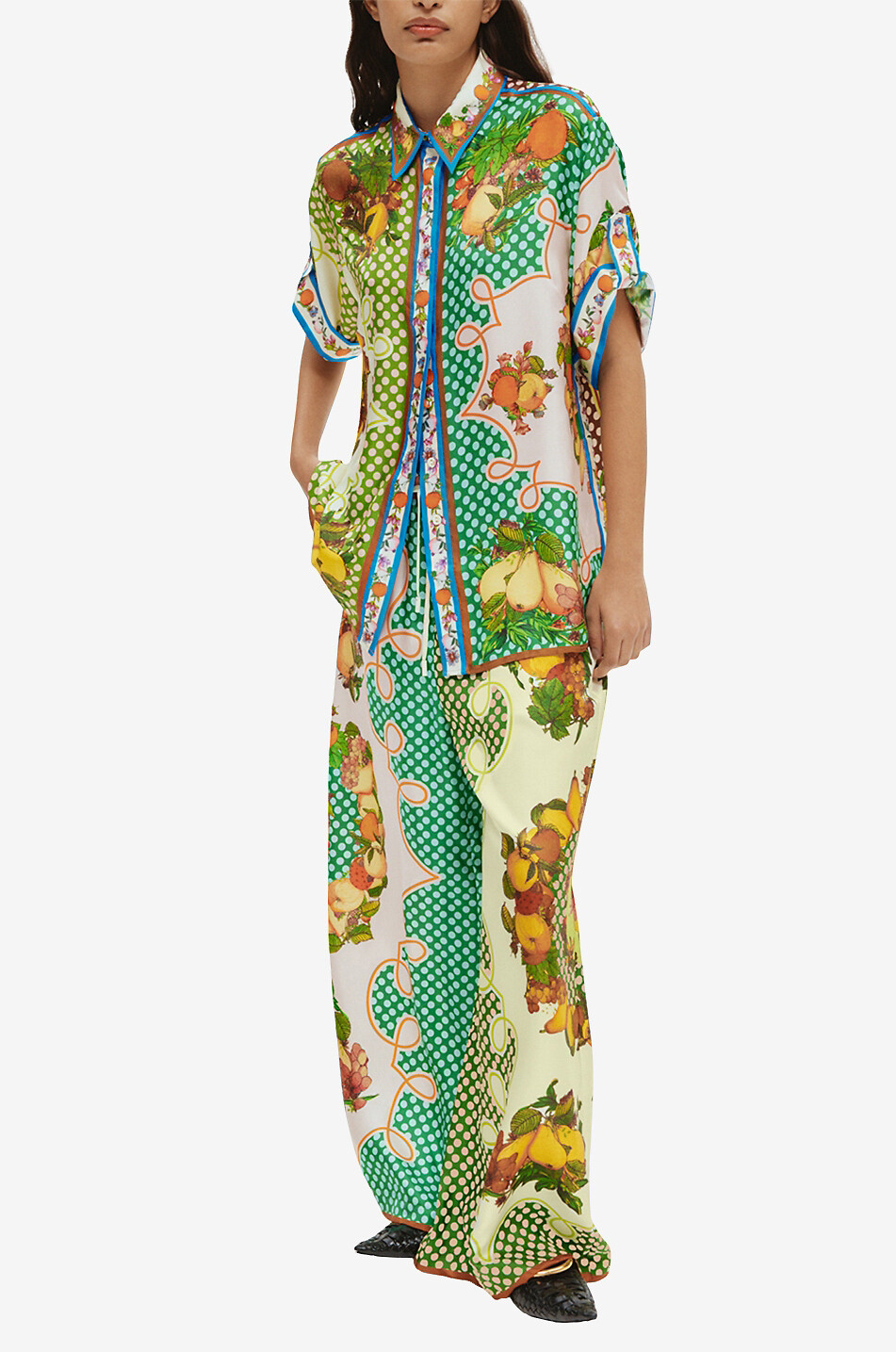 Seidenhose mit weitem Bein Lemonis