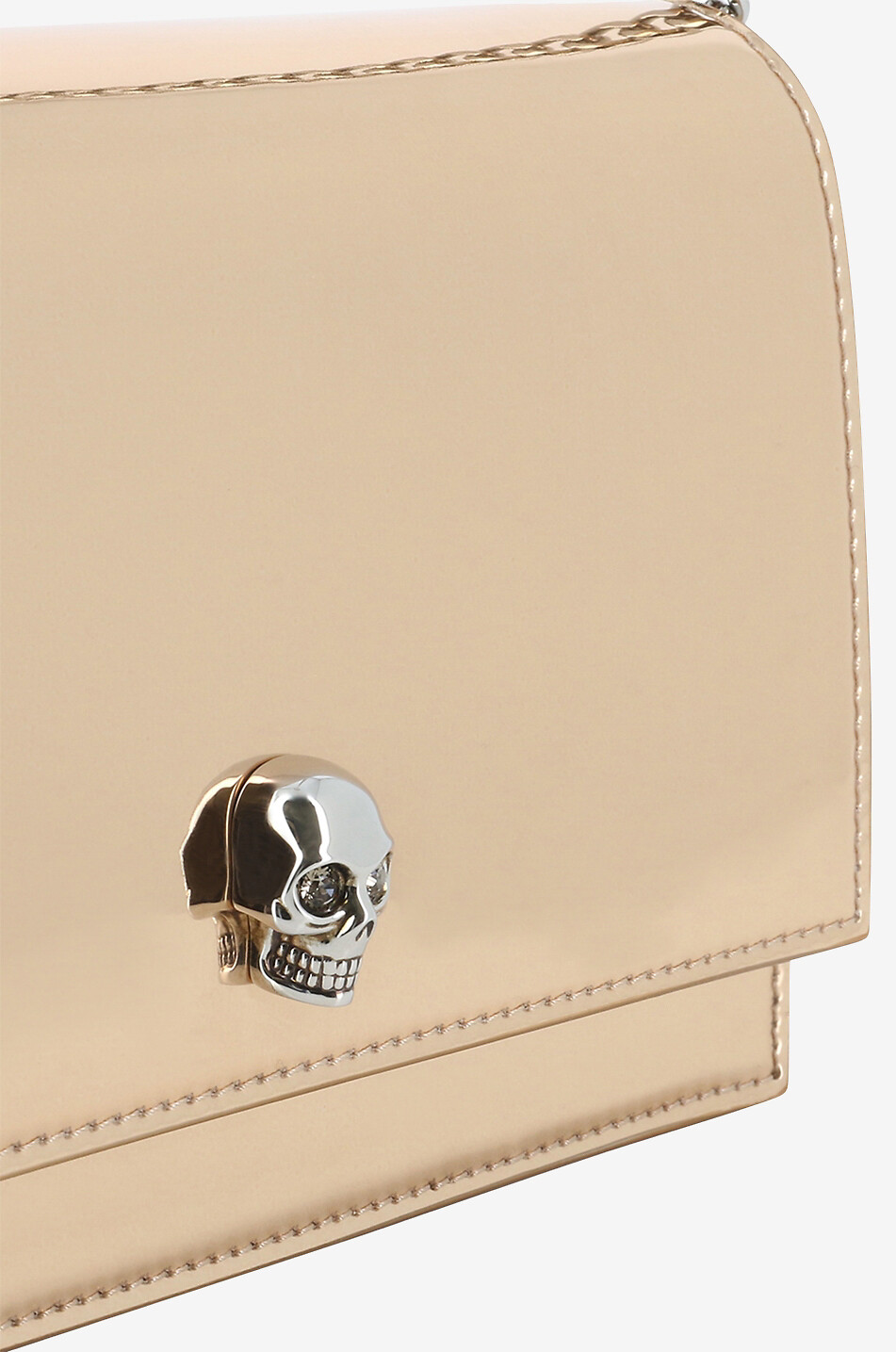 ALEXANDER McQUEEN Schultertasche in Spiegeloptik Skull Small Damen HELLROSA 5