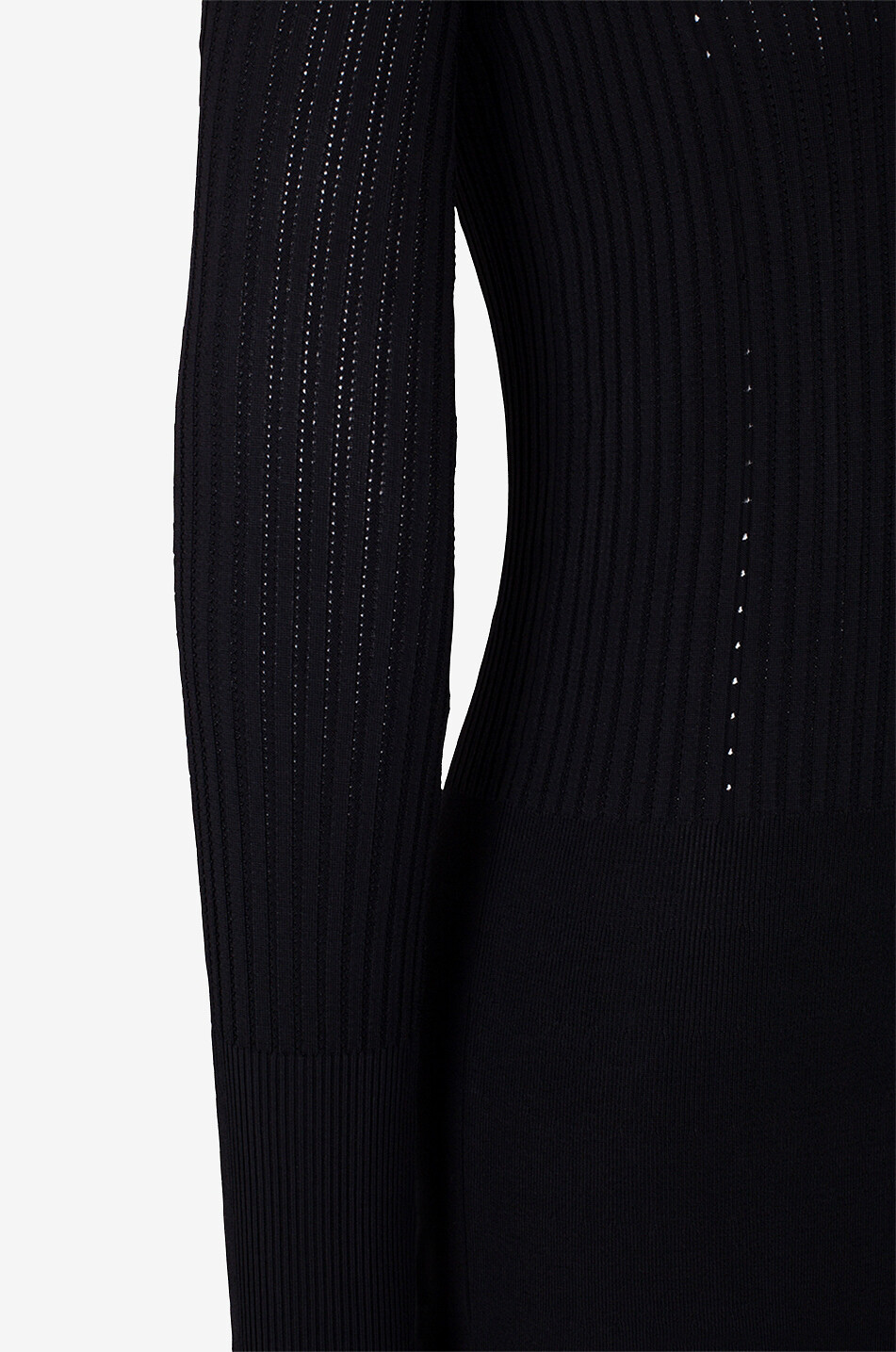 JACQUEMUS Geripptes Lochstrickkleid La Mini Robe Pralu Damen SCHWARZ 3
