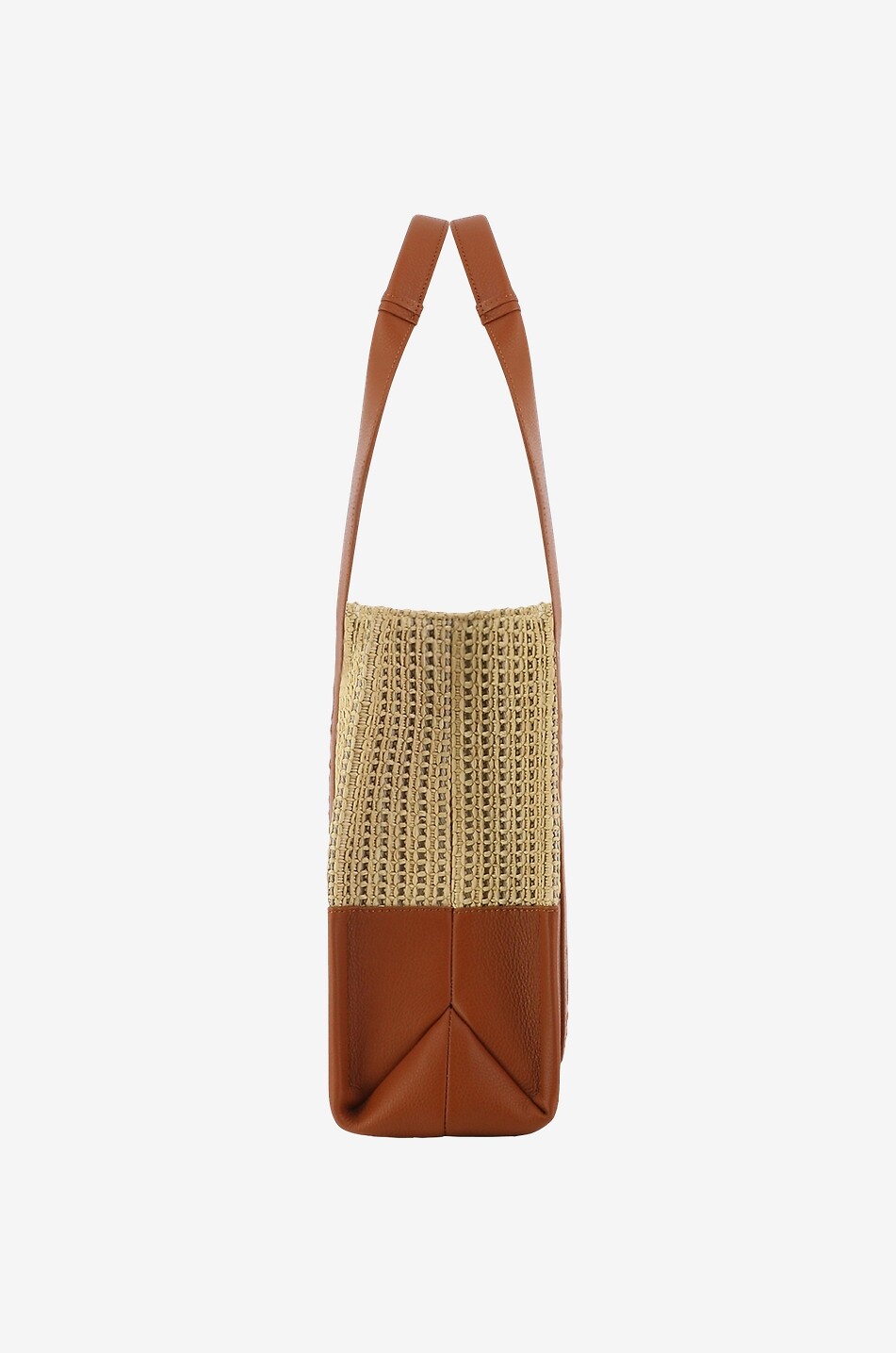 CHLOE Shopper aus Bast und Leder Woody Medium Damen BEIGE 4