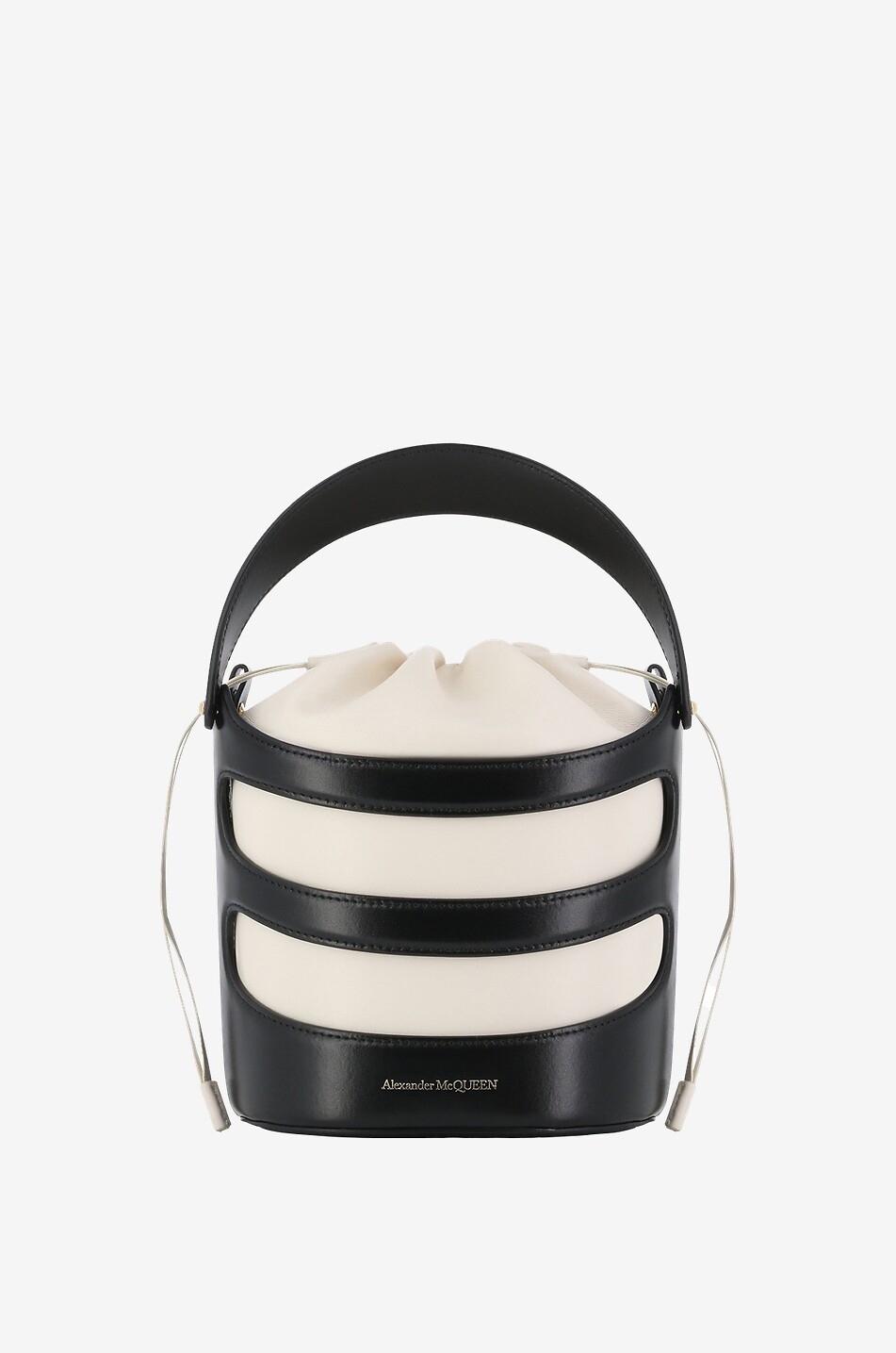 Zweifarbige Bucket-Tasche aus Leder The Rise