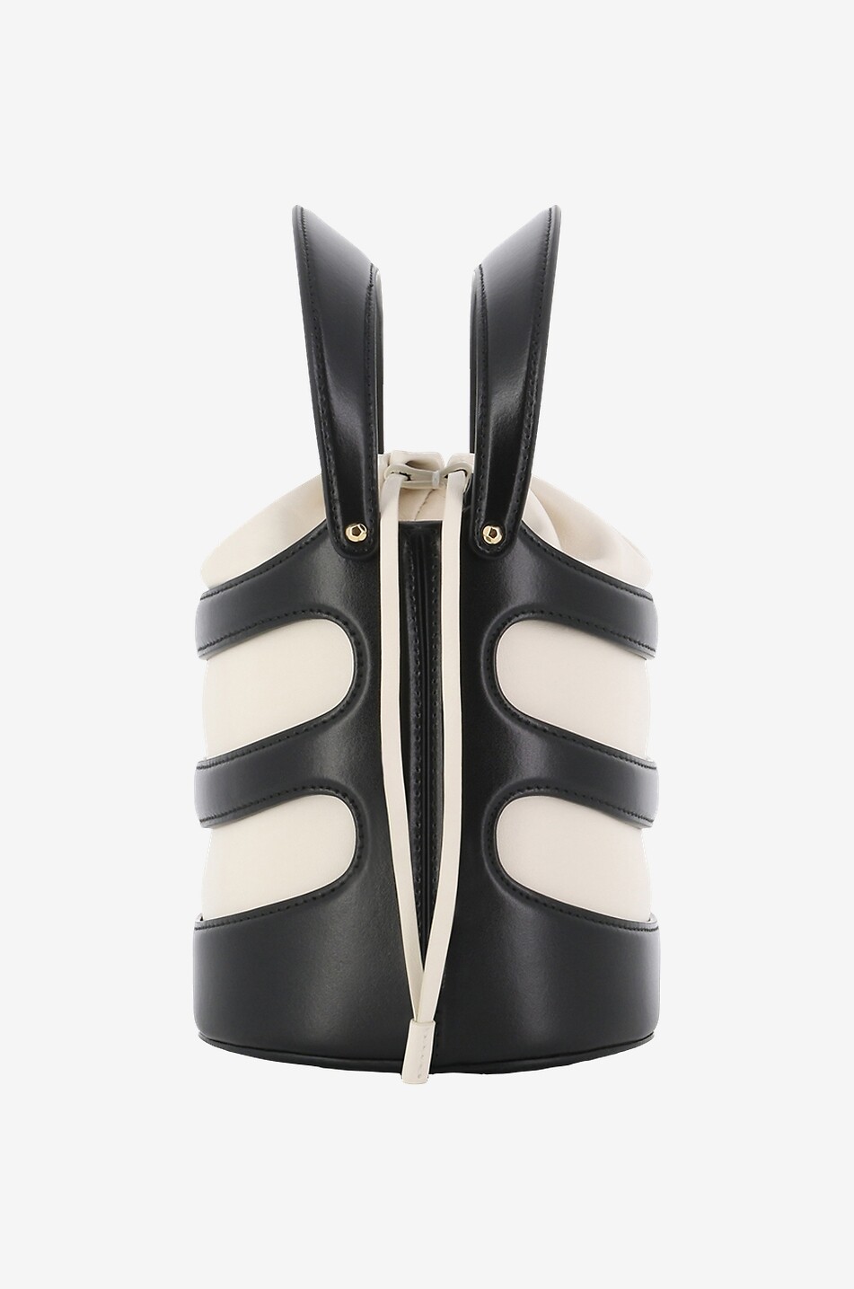 ALEXANDER McQUEEN The Rise bicolour leather bucket bag Women BLACK 4