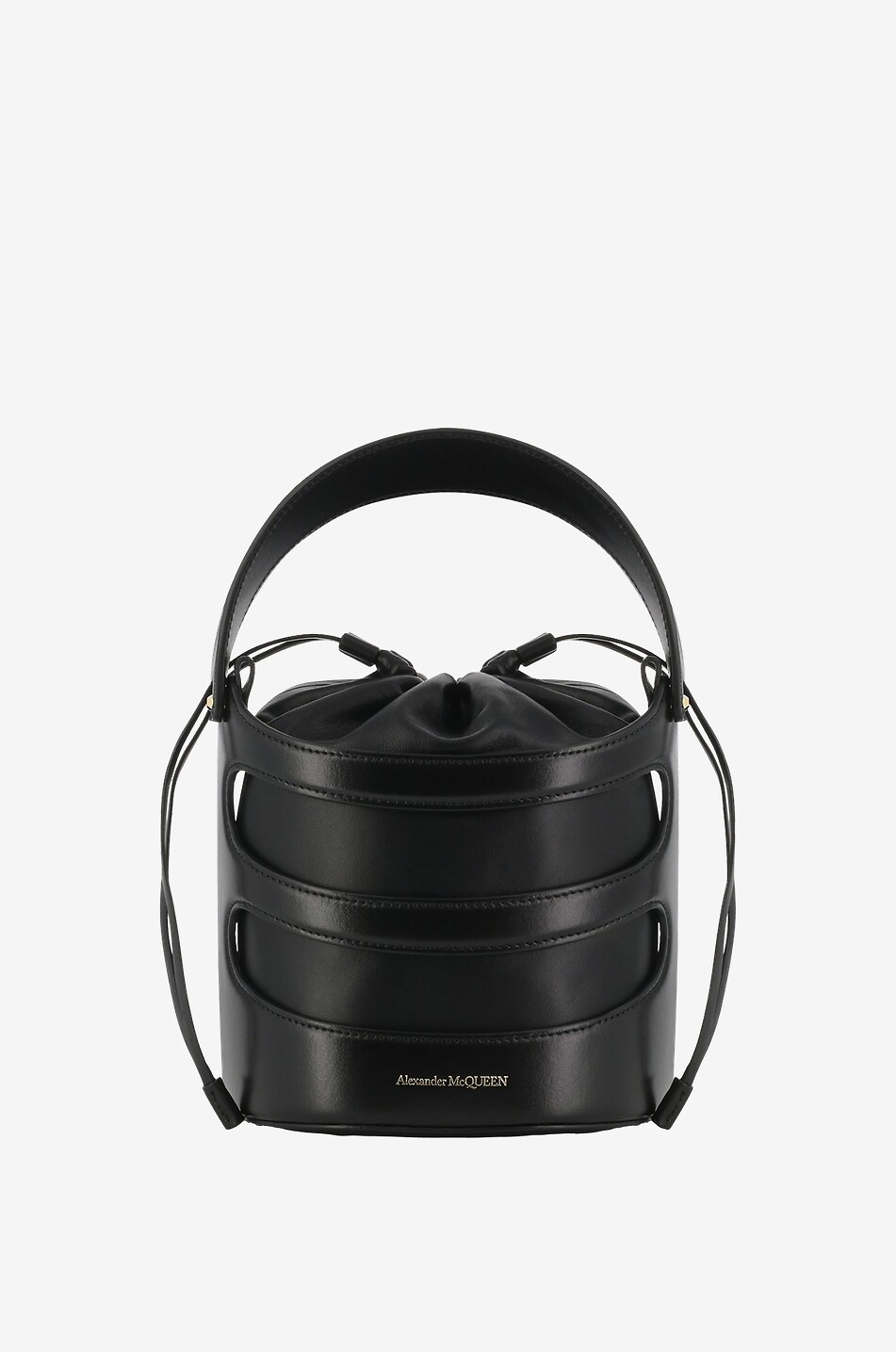 ALEXANDER McQUEEN Bucket-Tasche aus Leder The Rise Damen SCHWARZ 1