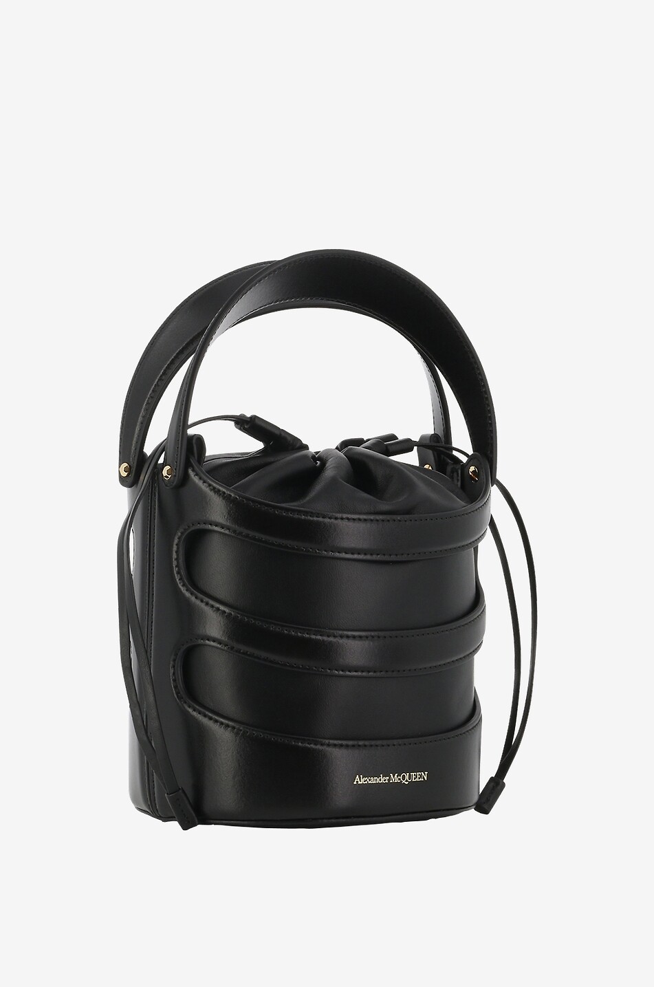 ALEXANDER McQUEEN Bucket-Tasche aus Leder The Rise Damen SCHWARZ 2