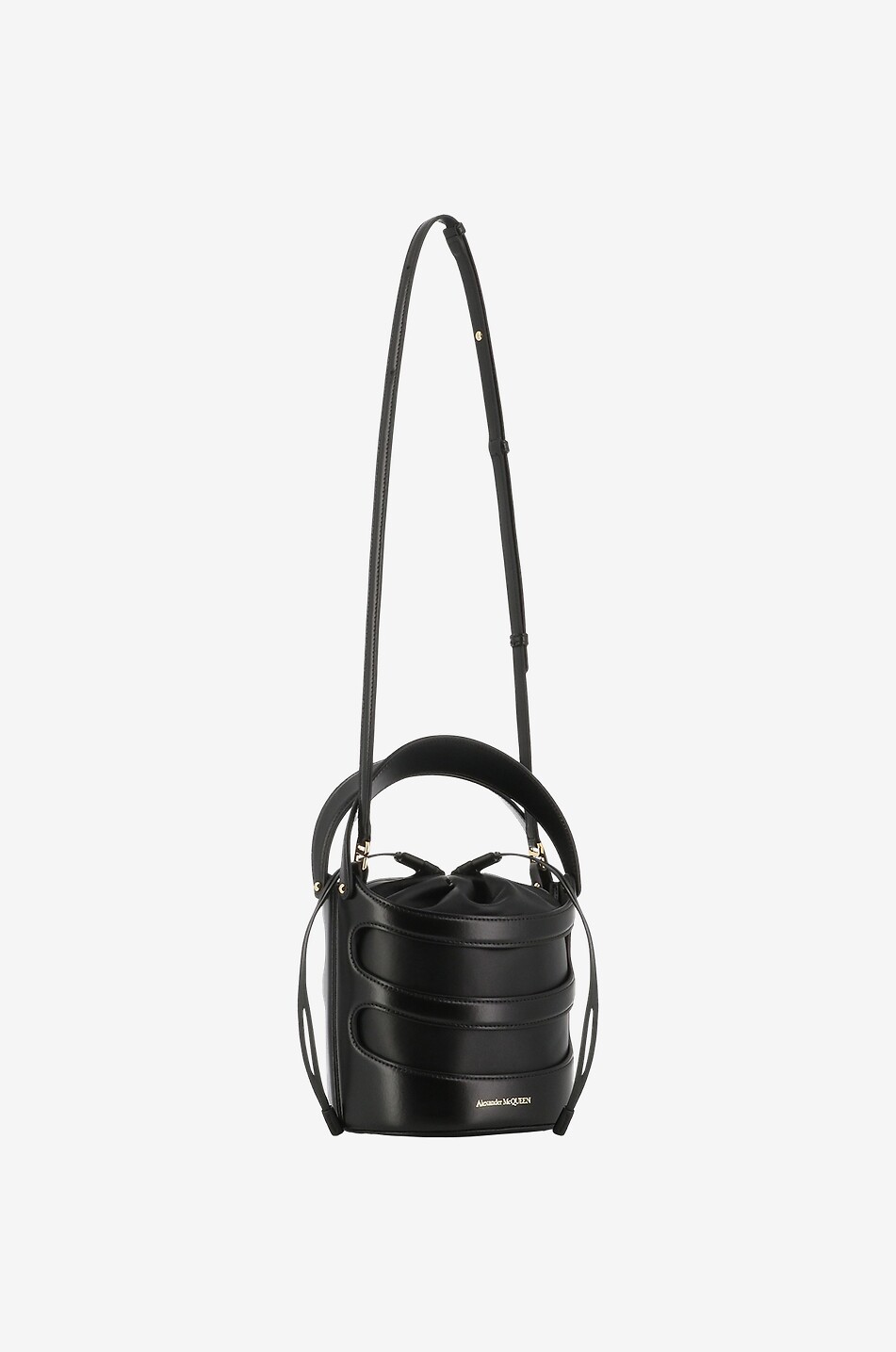 ALEXANDER McQUEEN Bucket-Tasche aus Leder The Rise Damen SCHWARZ 5
