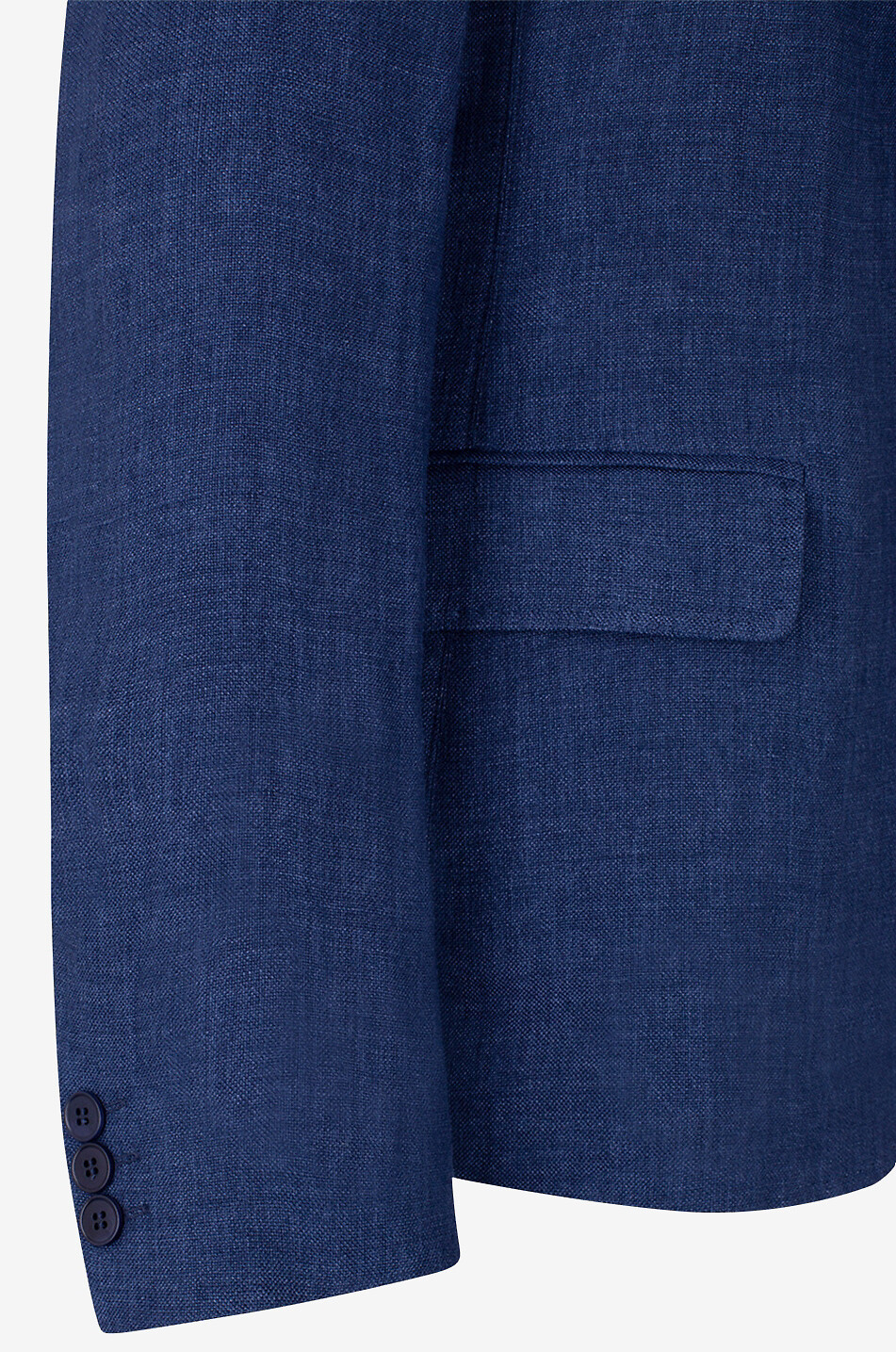 WEEKEND MAX MARA Blazer à boutonnage simple en lin Nalut Femme BLEU FONCE 3