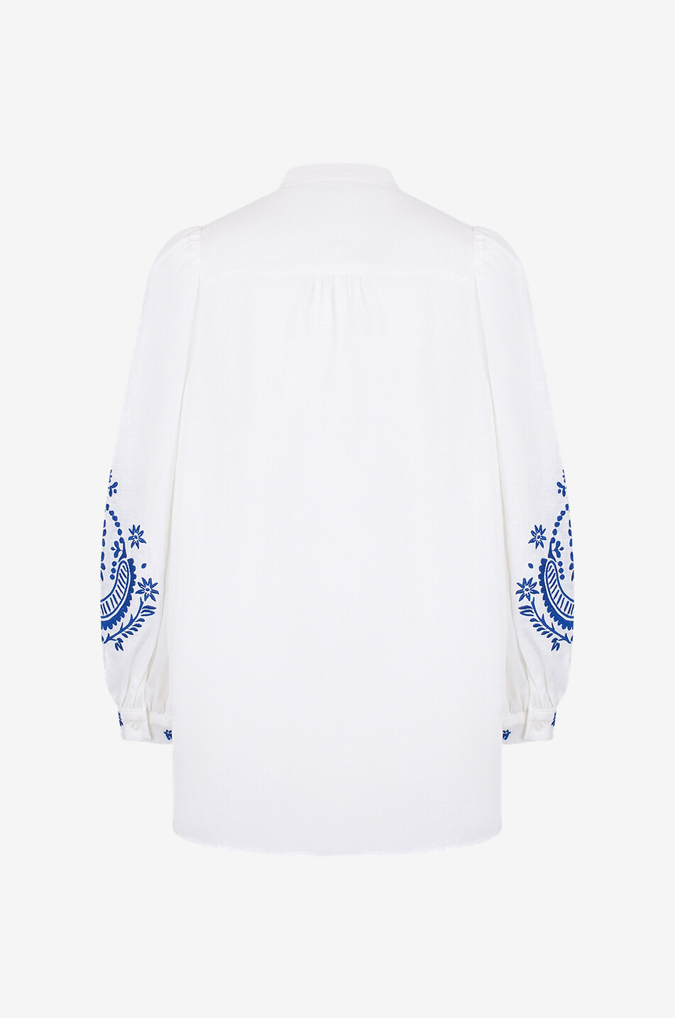 WEEKEND MAX MARA Chemise ample brodée en lin Carnia Femme BLANC 2