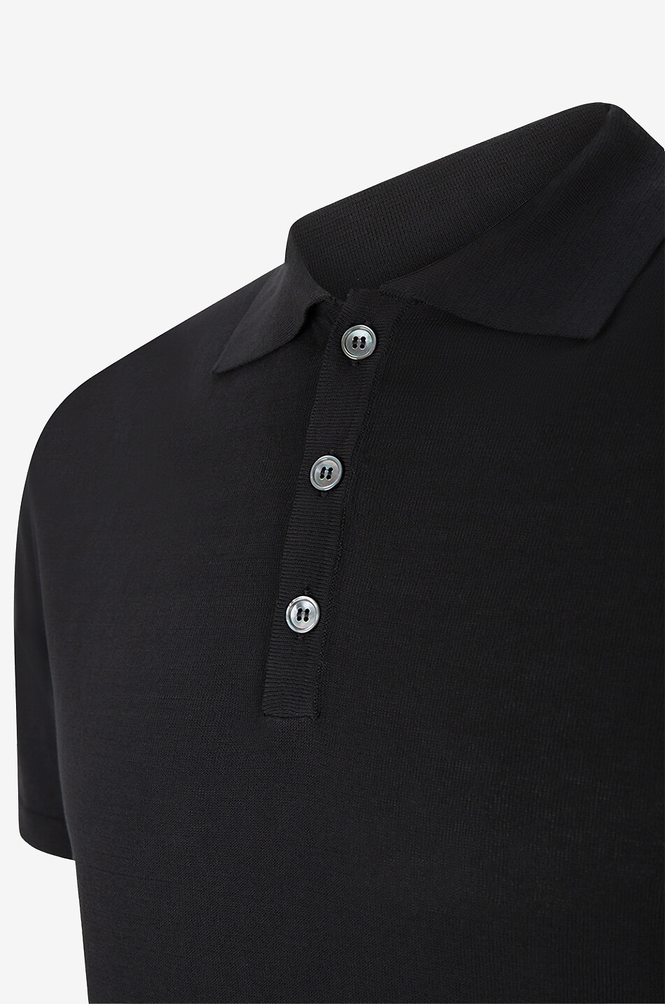 DANIELE FIESOLI Kurzärmeliges Polohemd aus Baumwolle Herren SCHWARZ 3