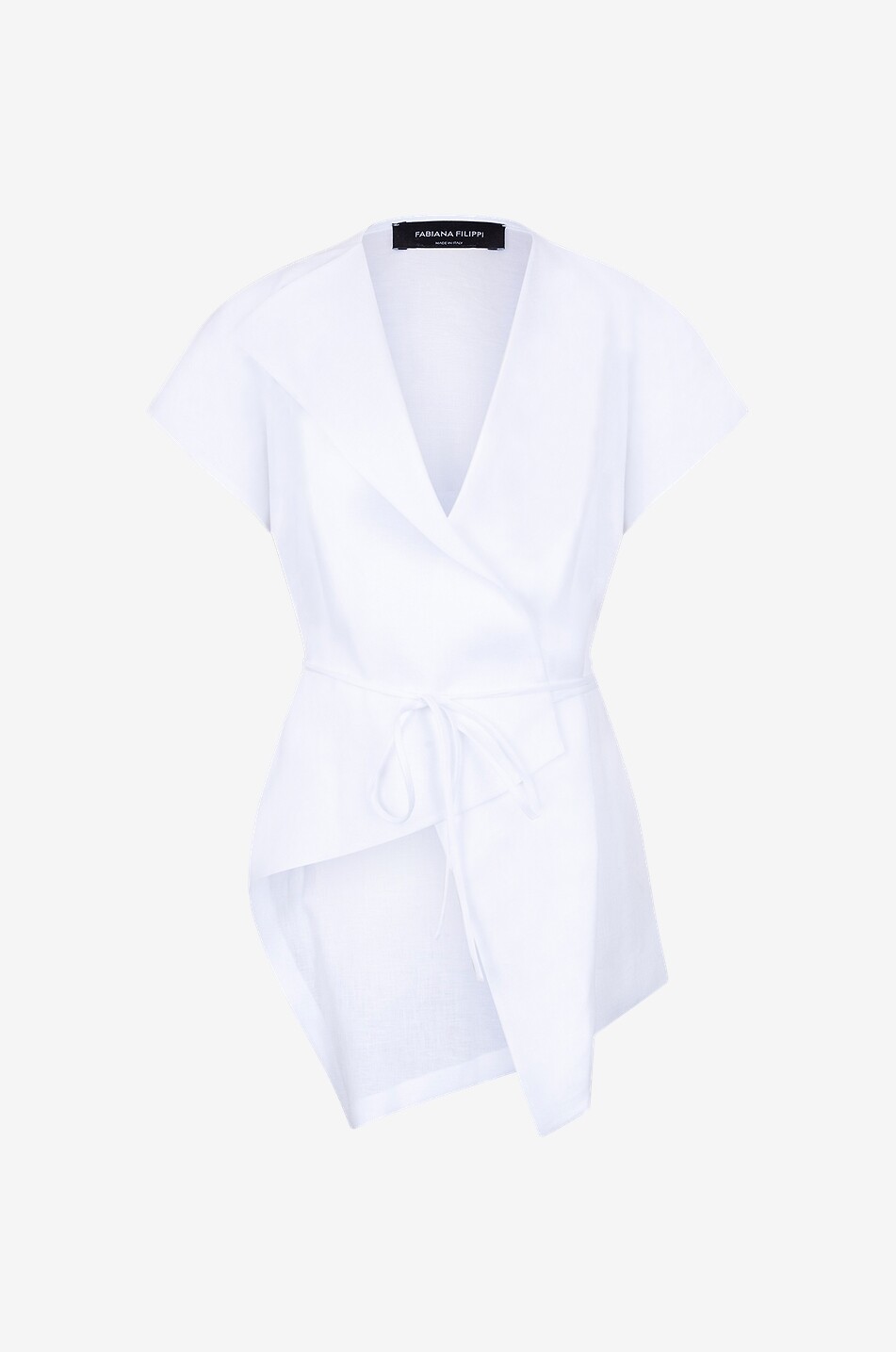 Top portefeuille asymétrique en lin