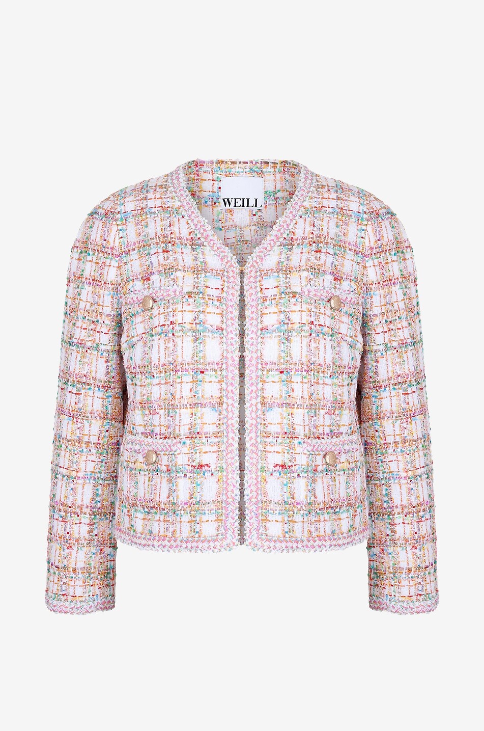 Taly Pastel checked tweed jacket