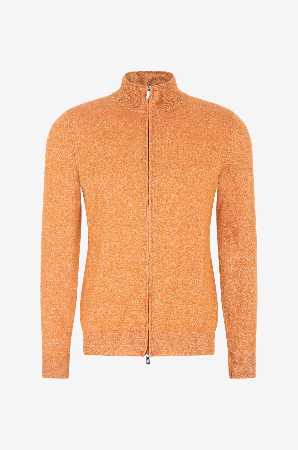 Cardigan zippé à col montant en cachemire et lin Favonio