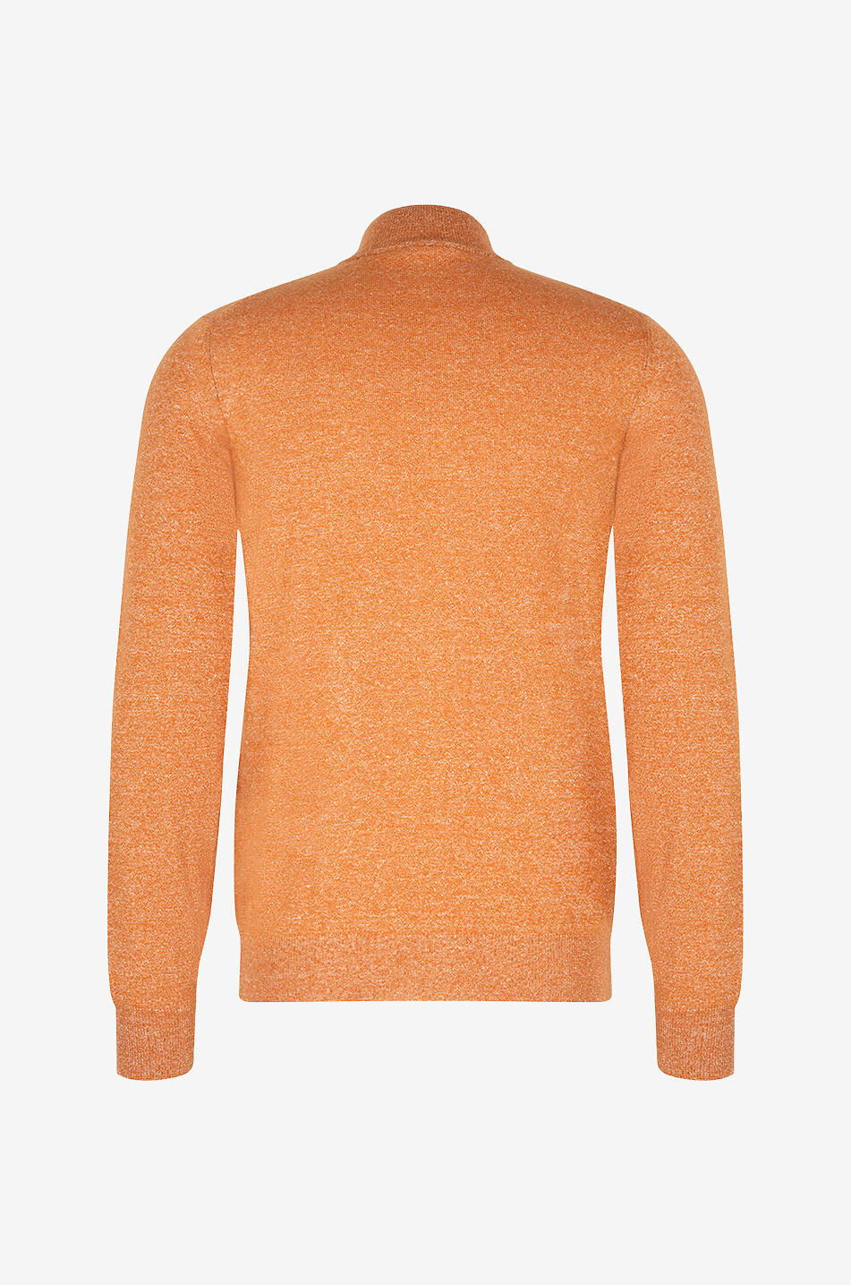 FEDELI Cardigan zippé à col montant en cachemire et lin Favonio Homme ORANGE MOYEN 2