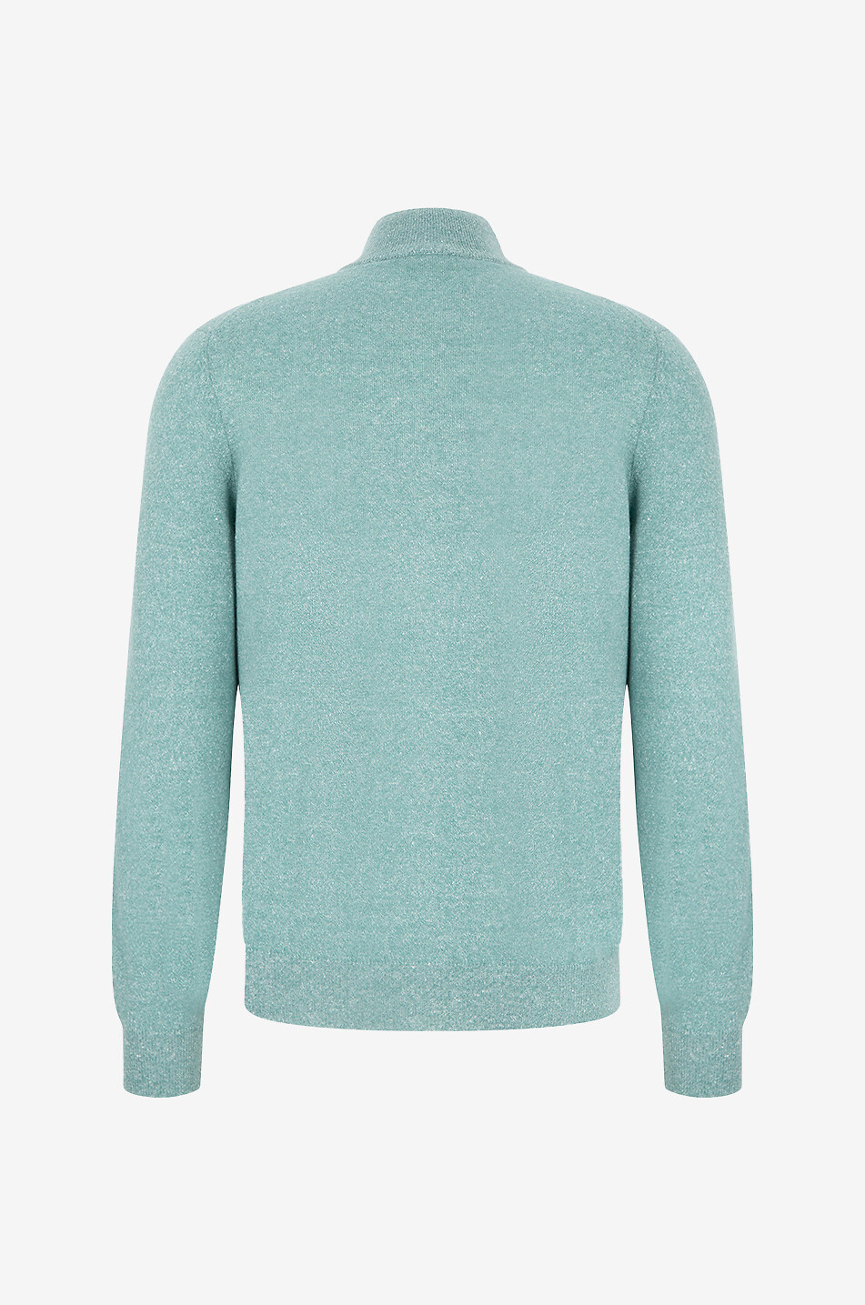FEDELI Cardigan zippé à col montant en cachemire et lin Favonio Homme VERT 2