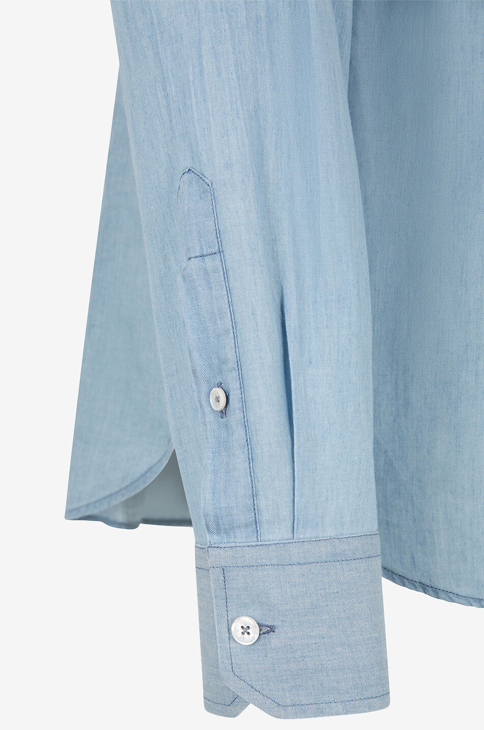 FEDELI Hemd aus leichtem Denim Sean Herren HELLBLAU 3