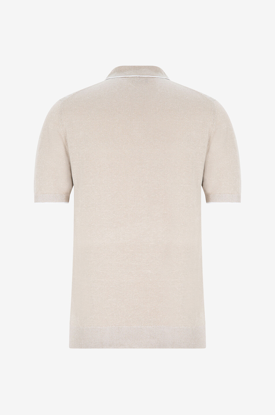 FEDELI Polo en maille de lin et coton à rayures et manches courtes Twist Homme MARRON 2