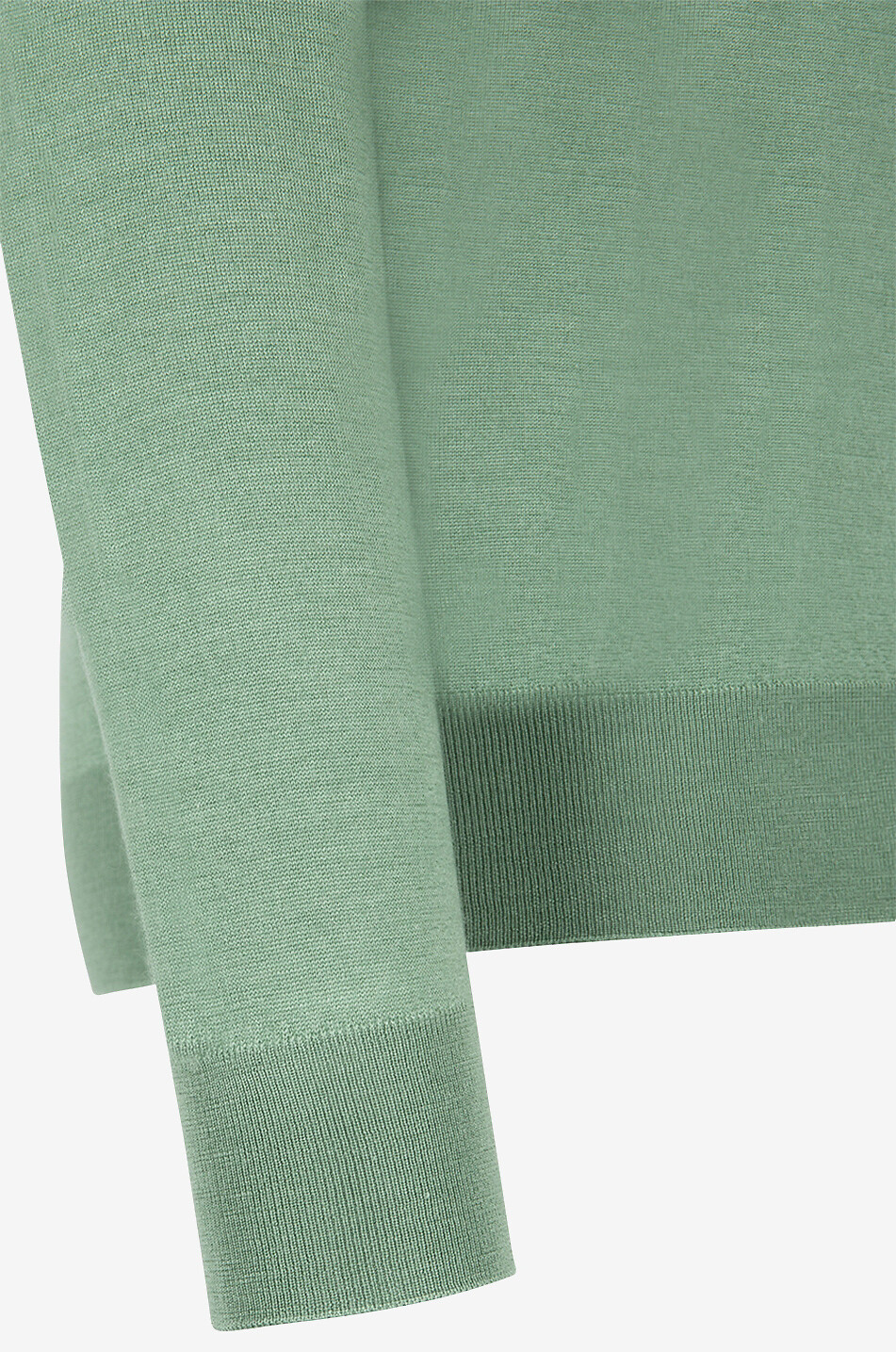 FEDELI Rundhalspullover aus Kaschmir und Seide Argentina Herren MITTELGRÜN 3