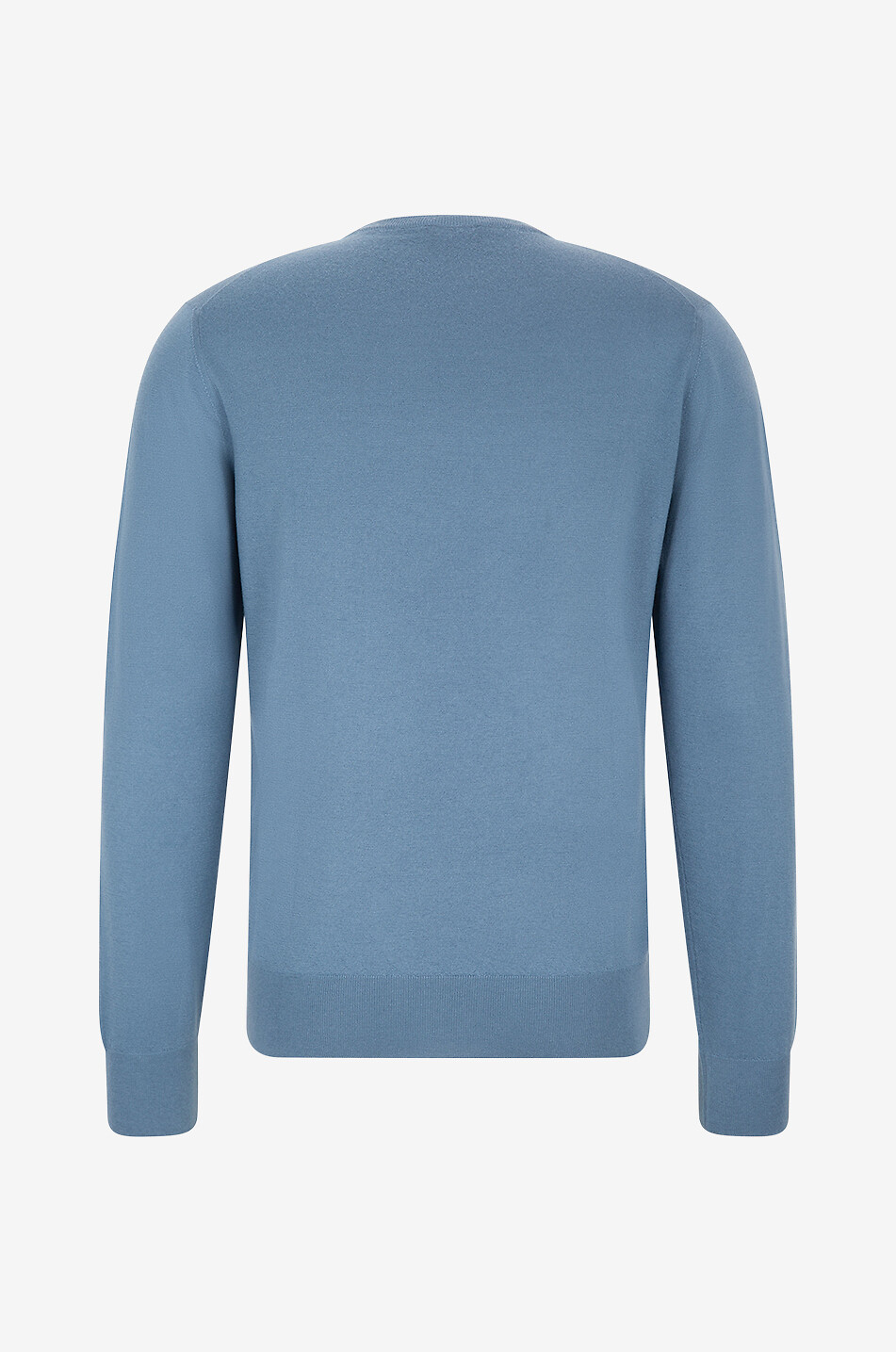 FEDELI Pull fin à col rond en cachemire Argentina Homme BLEU MOYEN 2