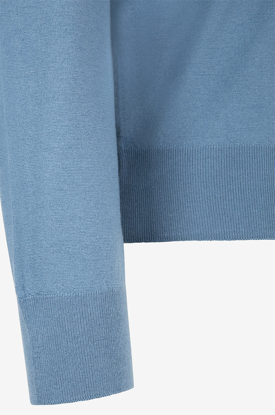 FEDELI Pull fin à col rond en cachemire Argentina Homme BLEU MOYEN 3