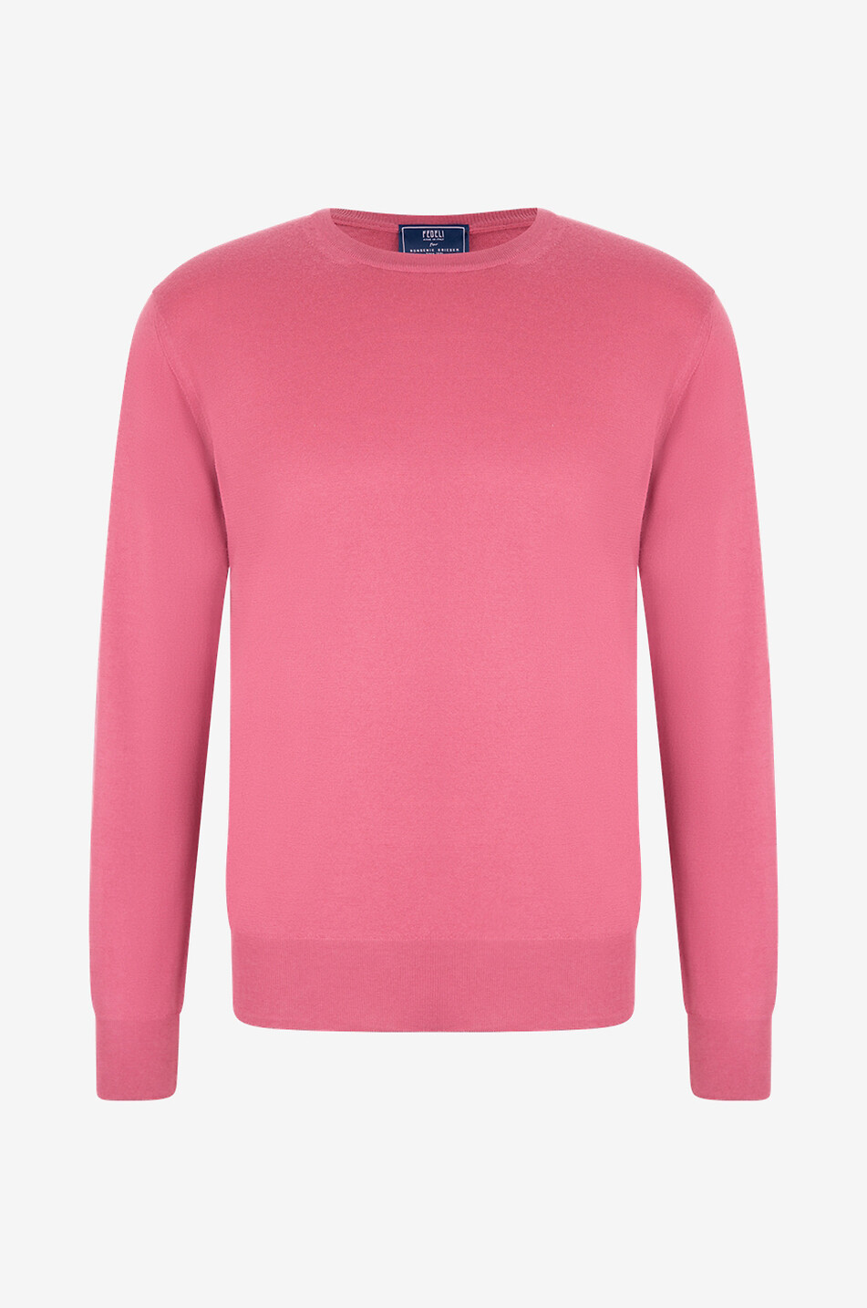 FEDELI Pull fin à col rond en cachemire Argentina Homme VIOLET MOYEN 1