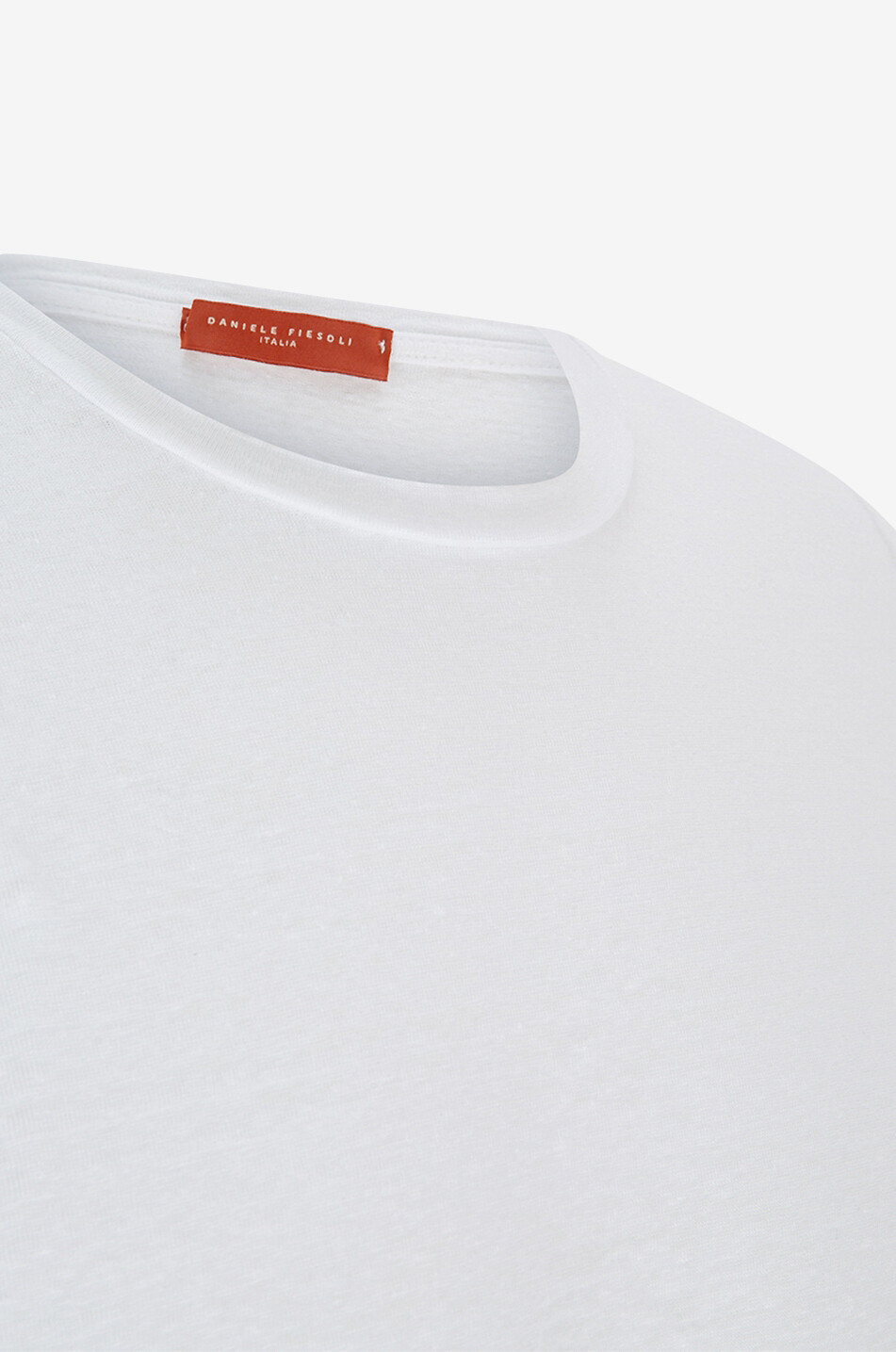 DANIELE FIESOLI T-shirt à manches courtes en lin stretch Homme BLANC 3