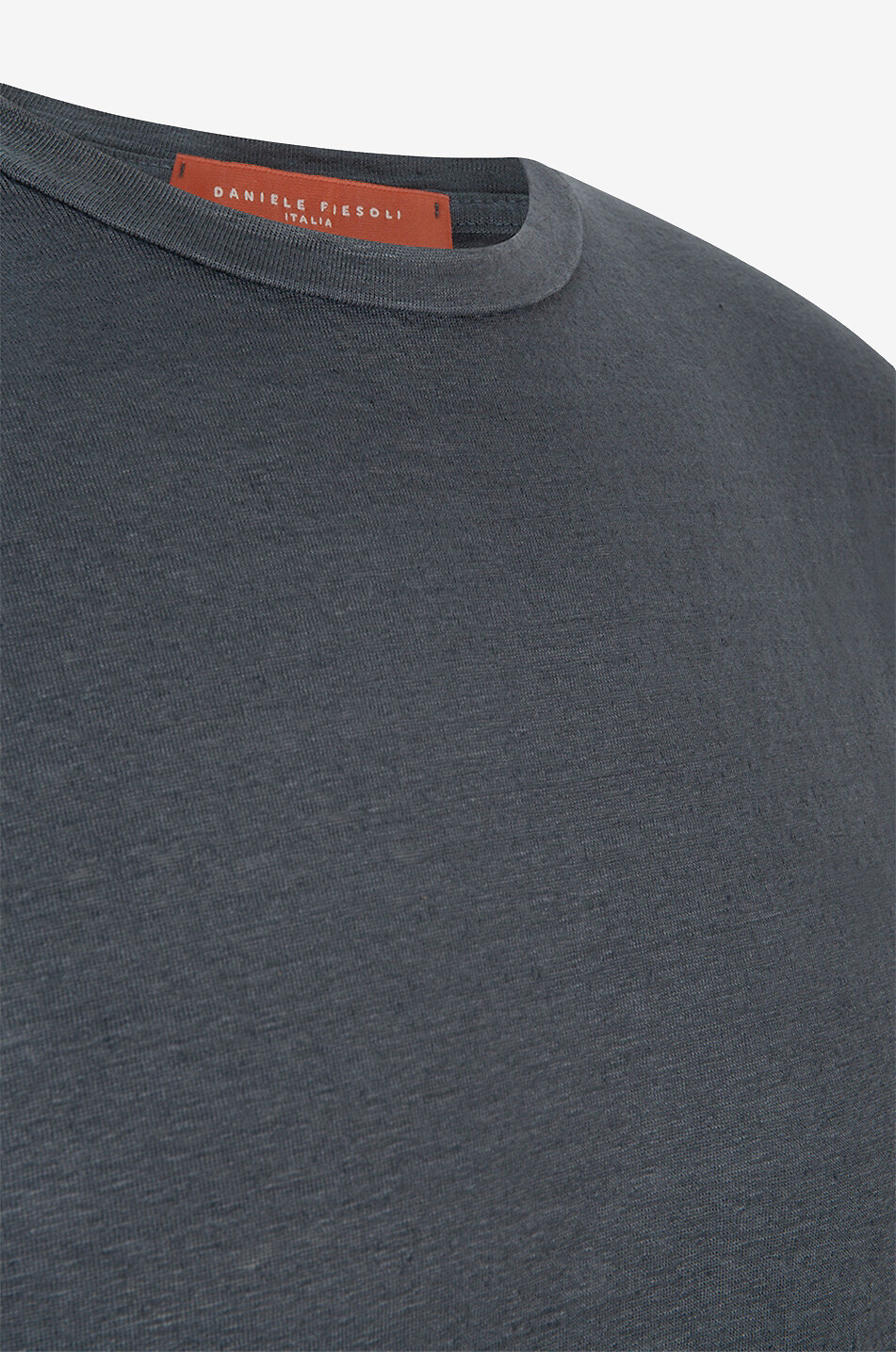 Linen stretch short-sleeved T-shirt