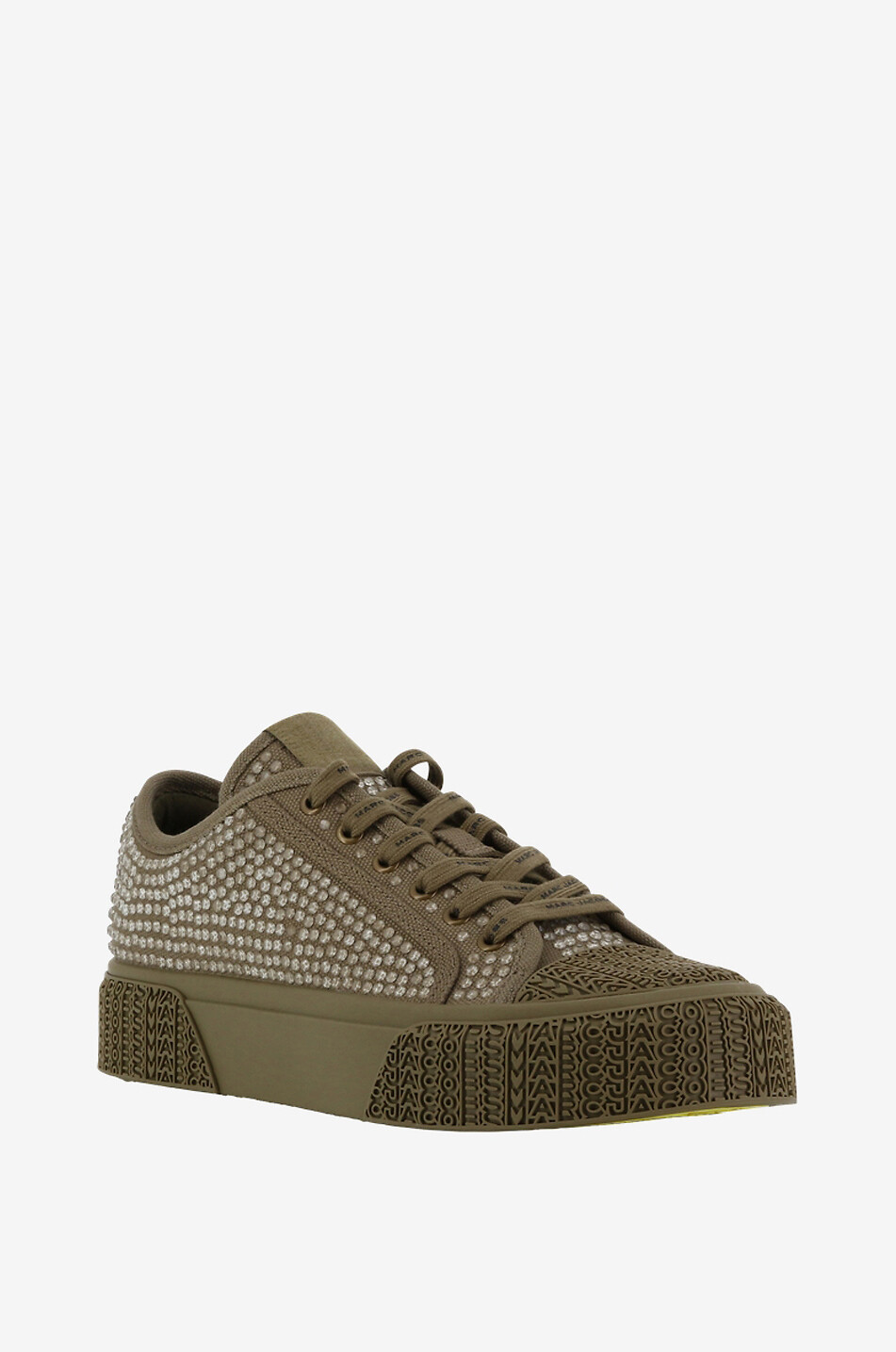 MARC JACOBS The Crystal Canvas low-top sneakers Women DARK GREEN 1