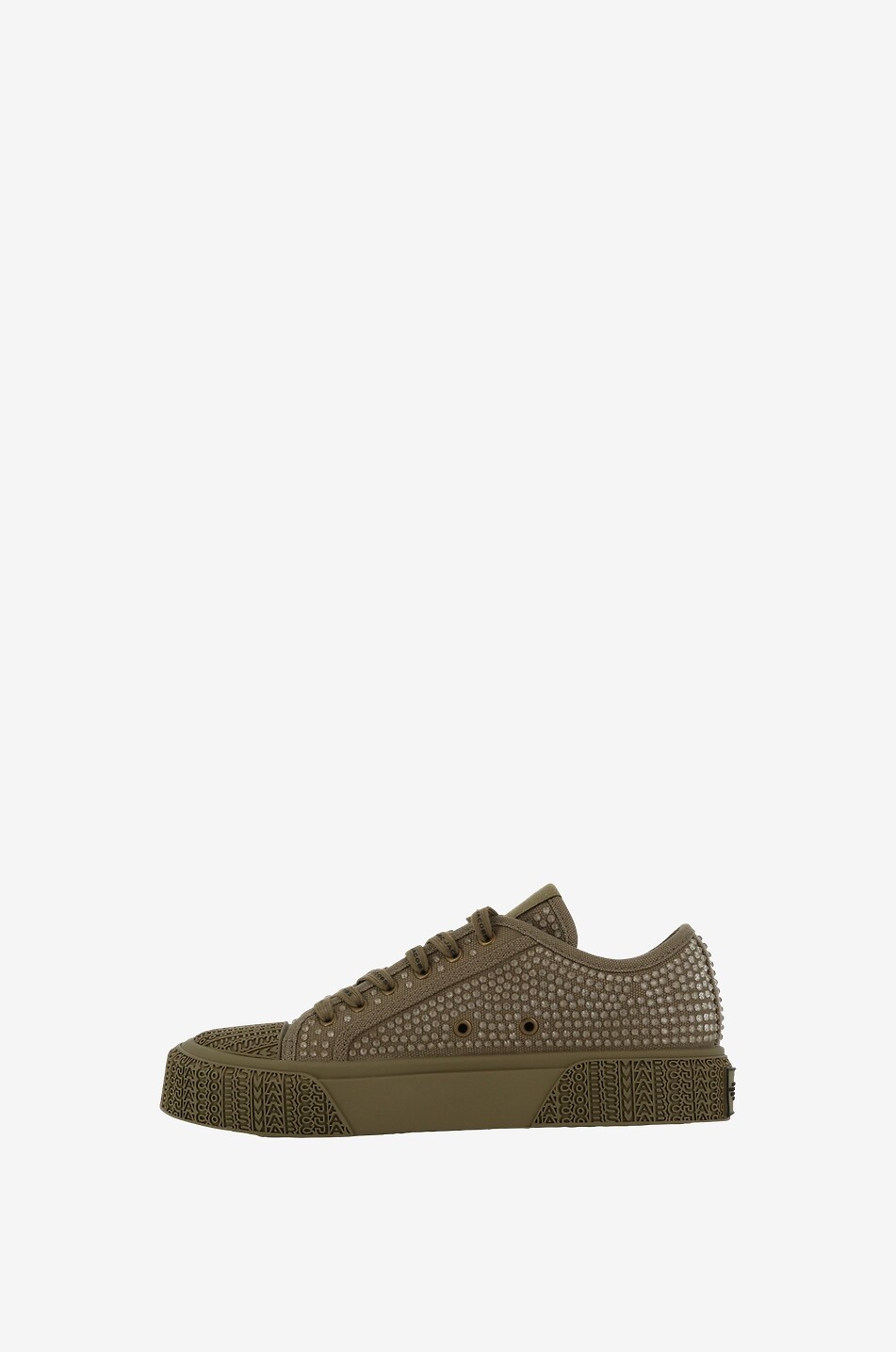 MARC JACOBS The Crystal Canvas low-top sneakers Women DARK GREEN 5