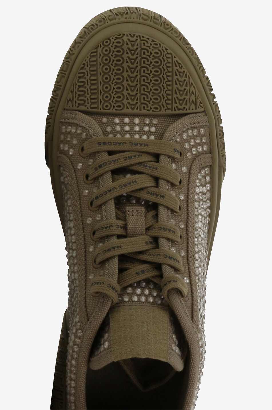 MARC JACOBS The Crystal Canvas low-top sneakers Women DARK GREEN 7