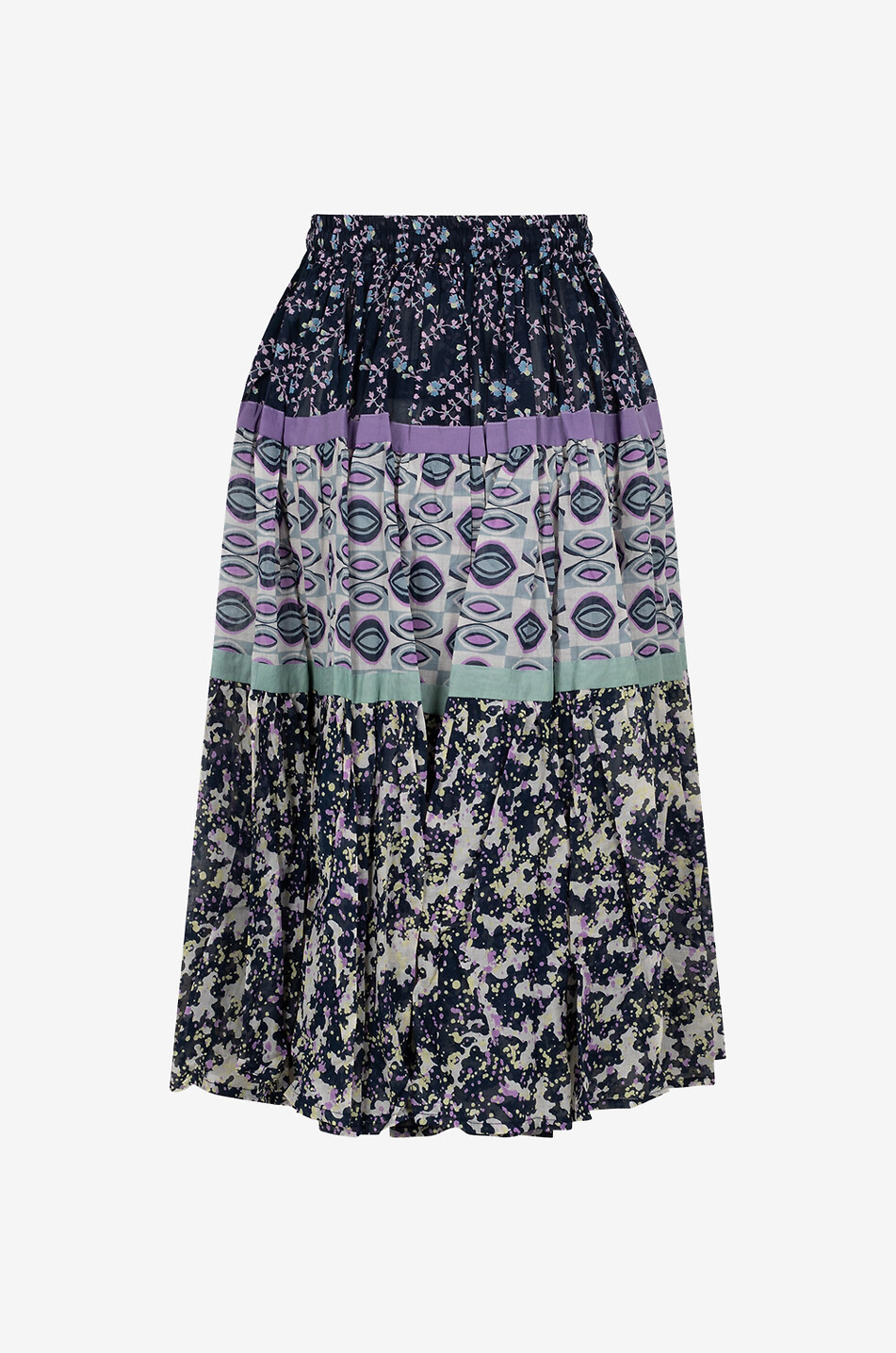YVONNE S Midirock aus Baumwolle Damen BUNT 2