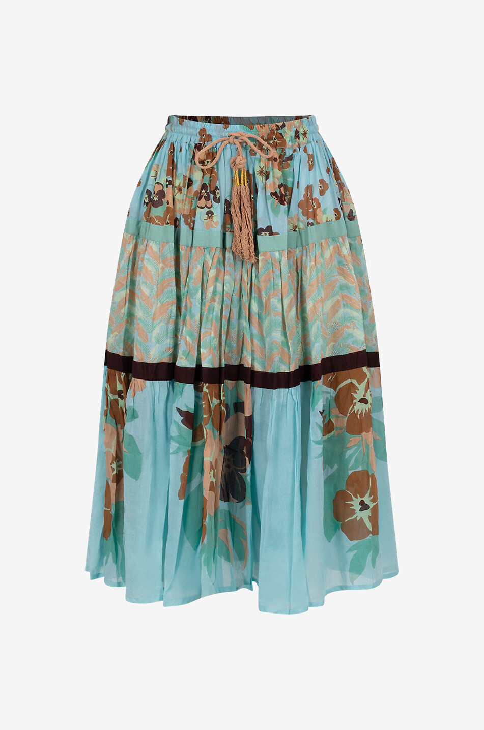 YVONNE S Midirock aus Baumwolle Damen BUNT 1