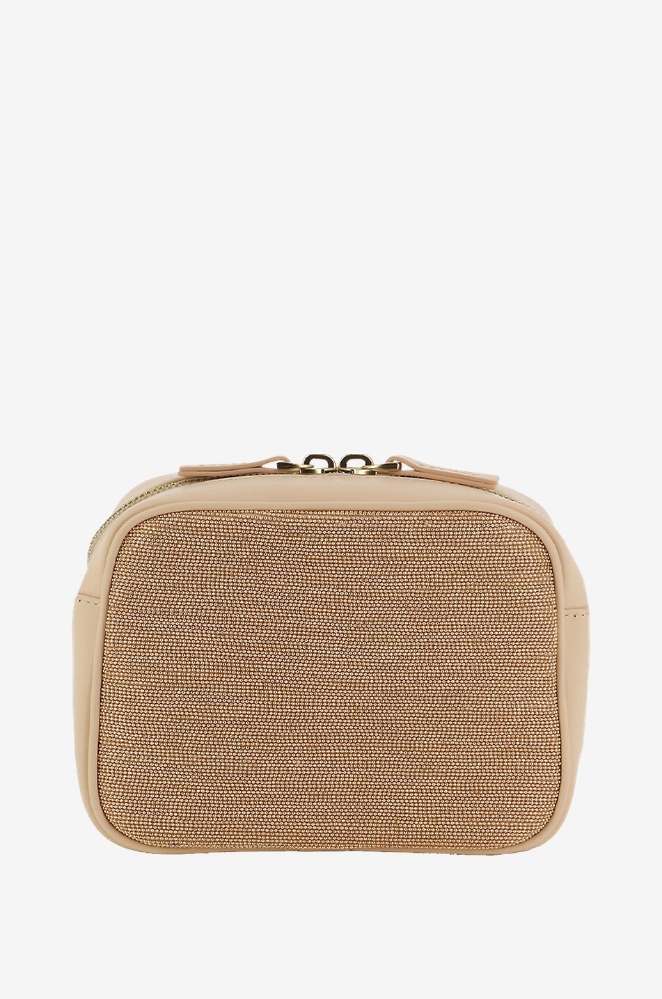 Beaded leather mini camera bag