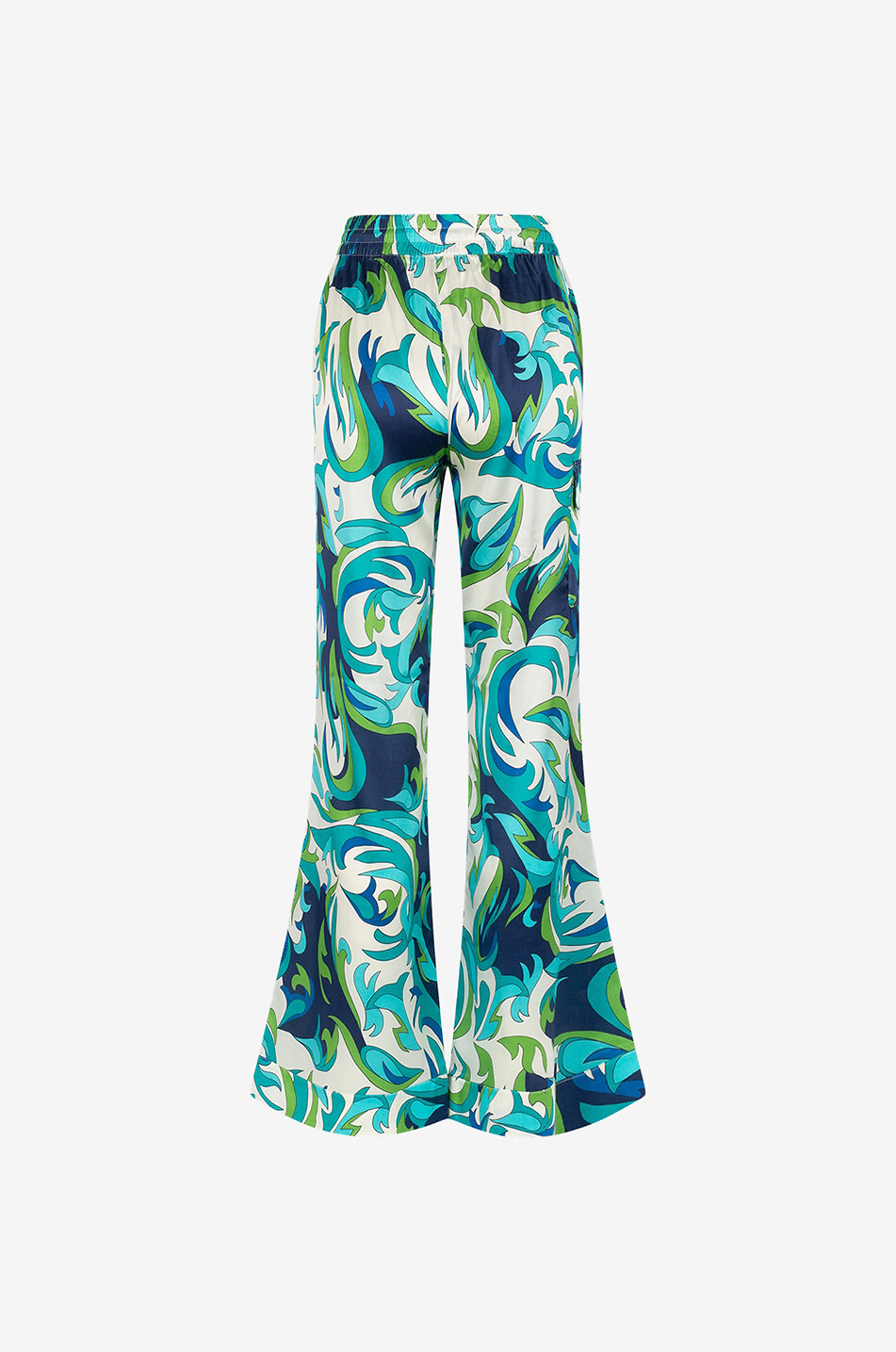JOYCE & GIRLS Pantalon large en soie feuille d'acanthe Sesame Femme MULTICOLORE 2