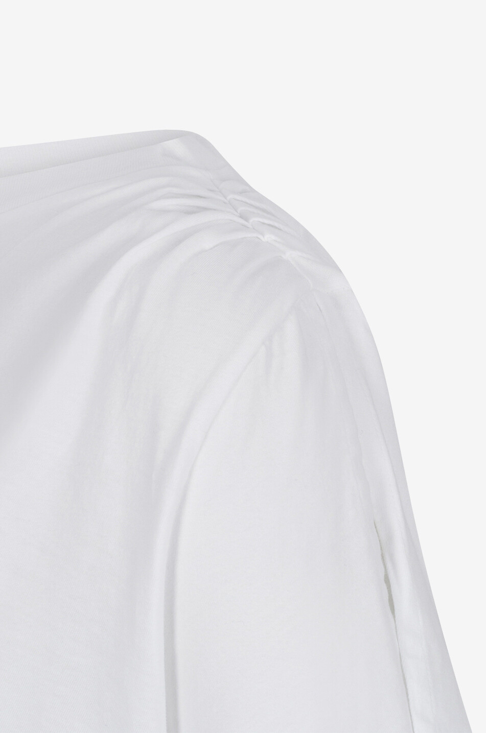 Assymetric cotton short-sleeved T-shirt