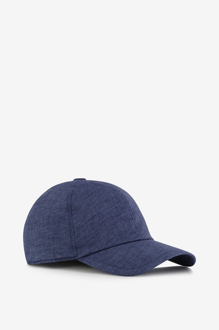 FEDELI Casquette en lin Land Homme BLEU FONCE 2