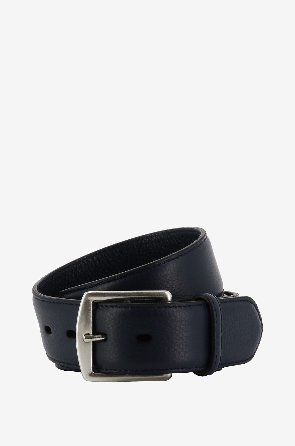 FAUSTO COLATO Gürtel aus genarbtem Leder Alce - 4 cm Herren DUNKELBLAU 1