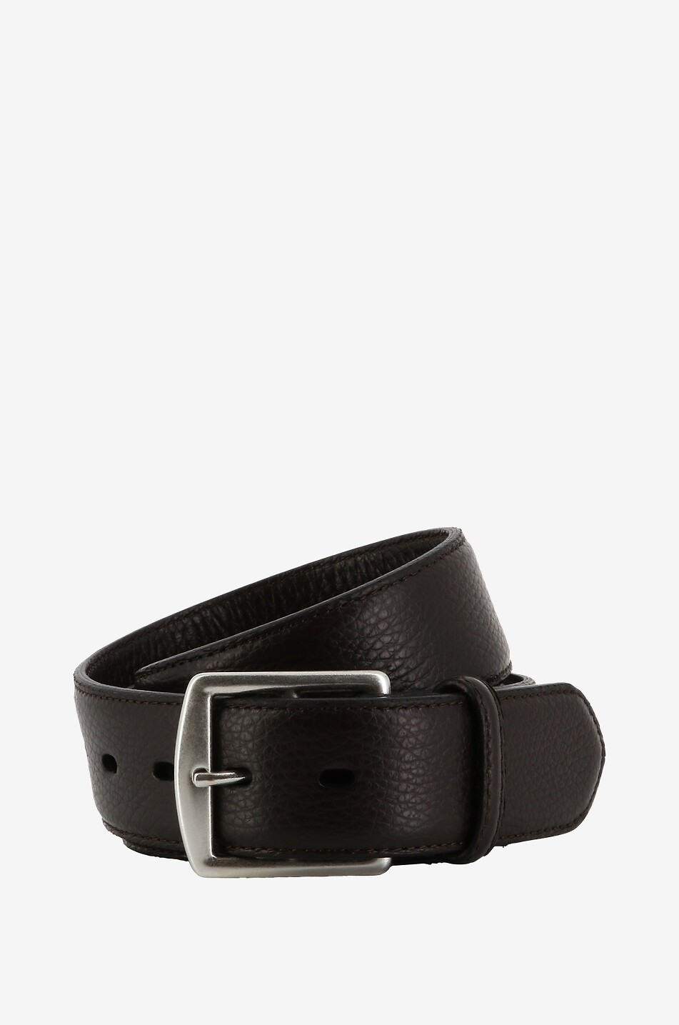 FAUSTO COLATO Gürtel aus genarbtem Leder Alce - 4 cm Herren DUNKELBRAUN 1