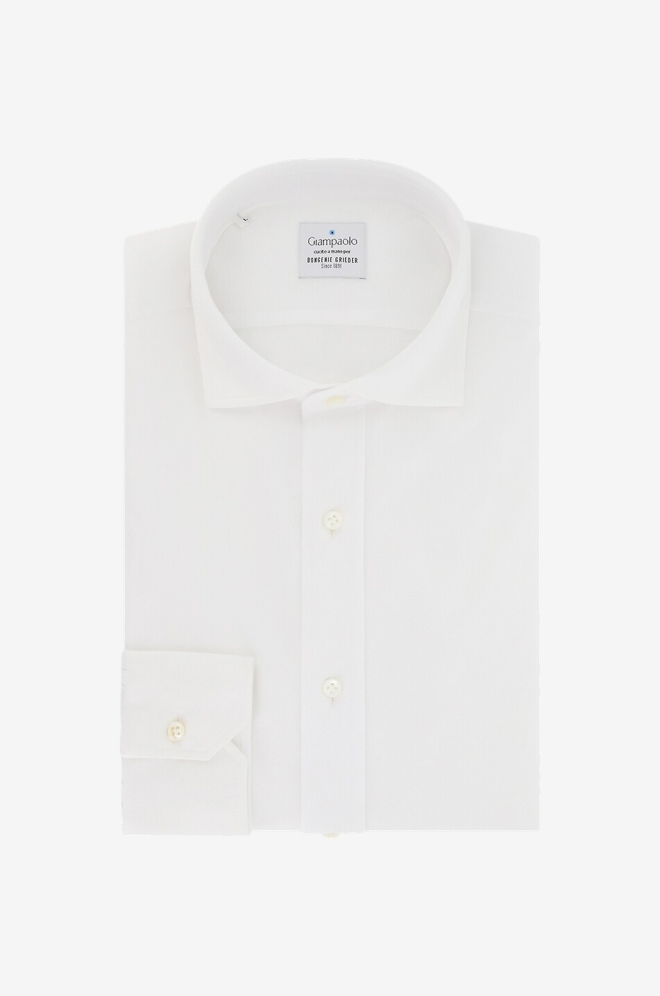 GIAMPAOLO Chemise à manches longues en coton Homme BLANC 1