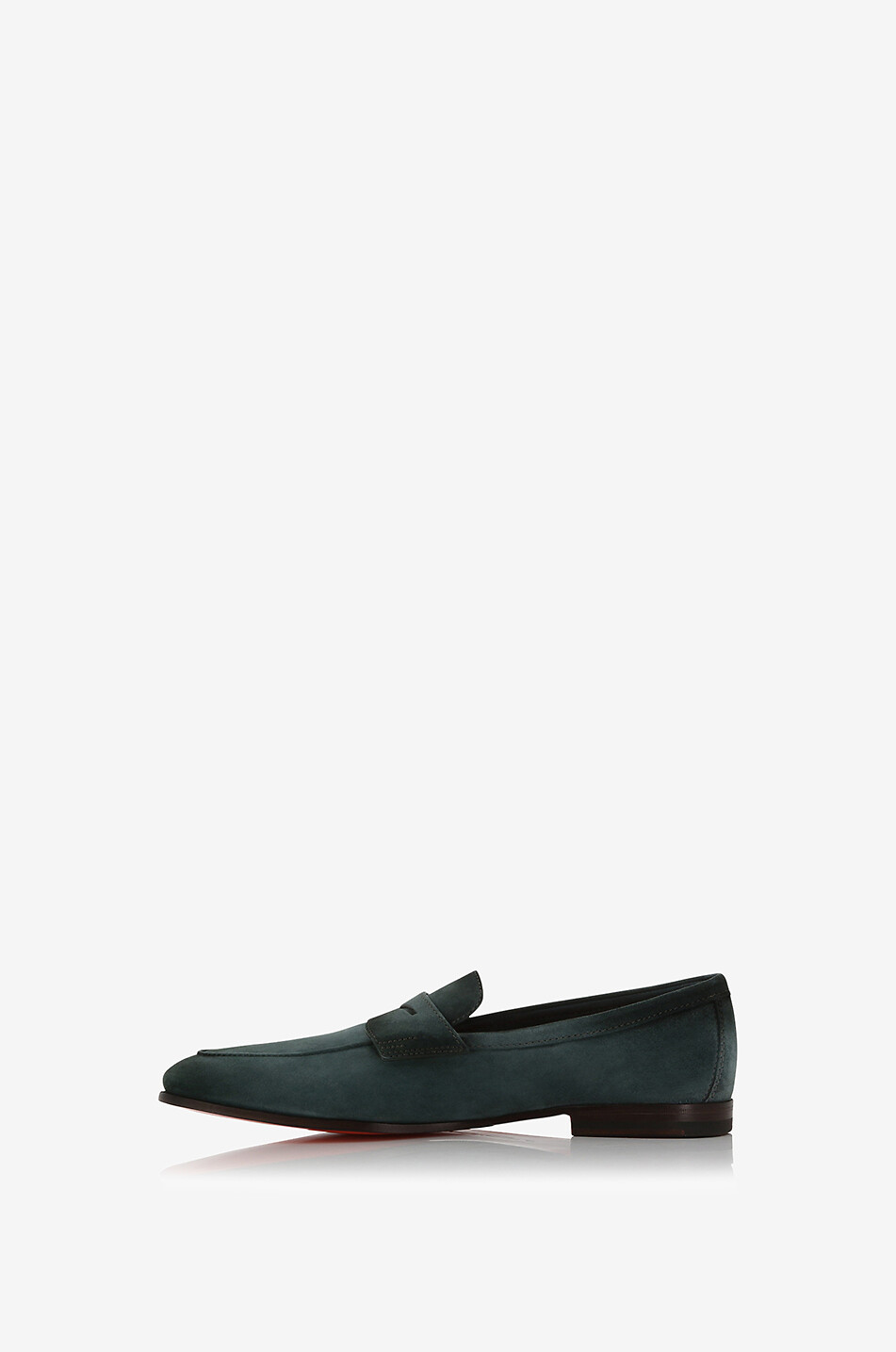 SANTONI Penny lightweight suede loafers Men MEDIUM BLUE 3