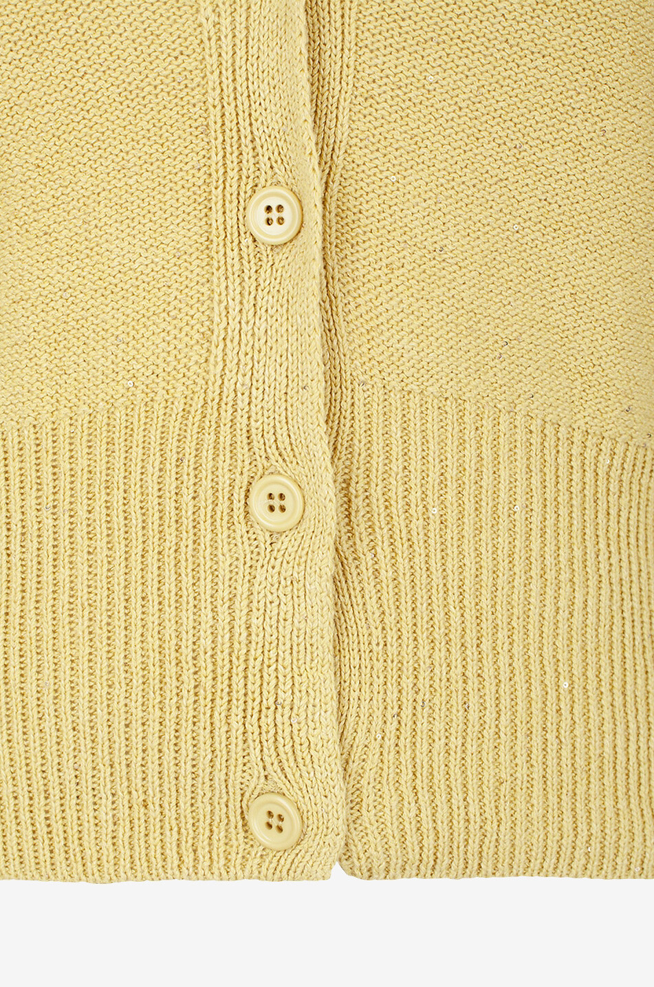 FABIANA FILIPPI Cardigan court ajusté à col V et sequins Femme VERT MOYEN 7