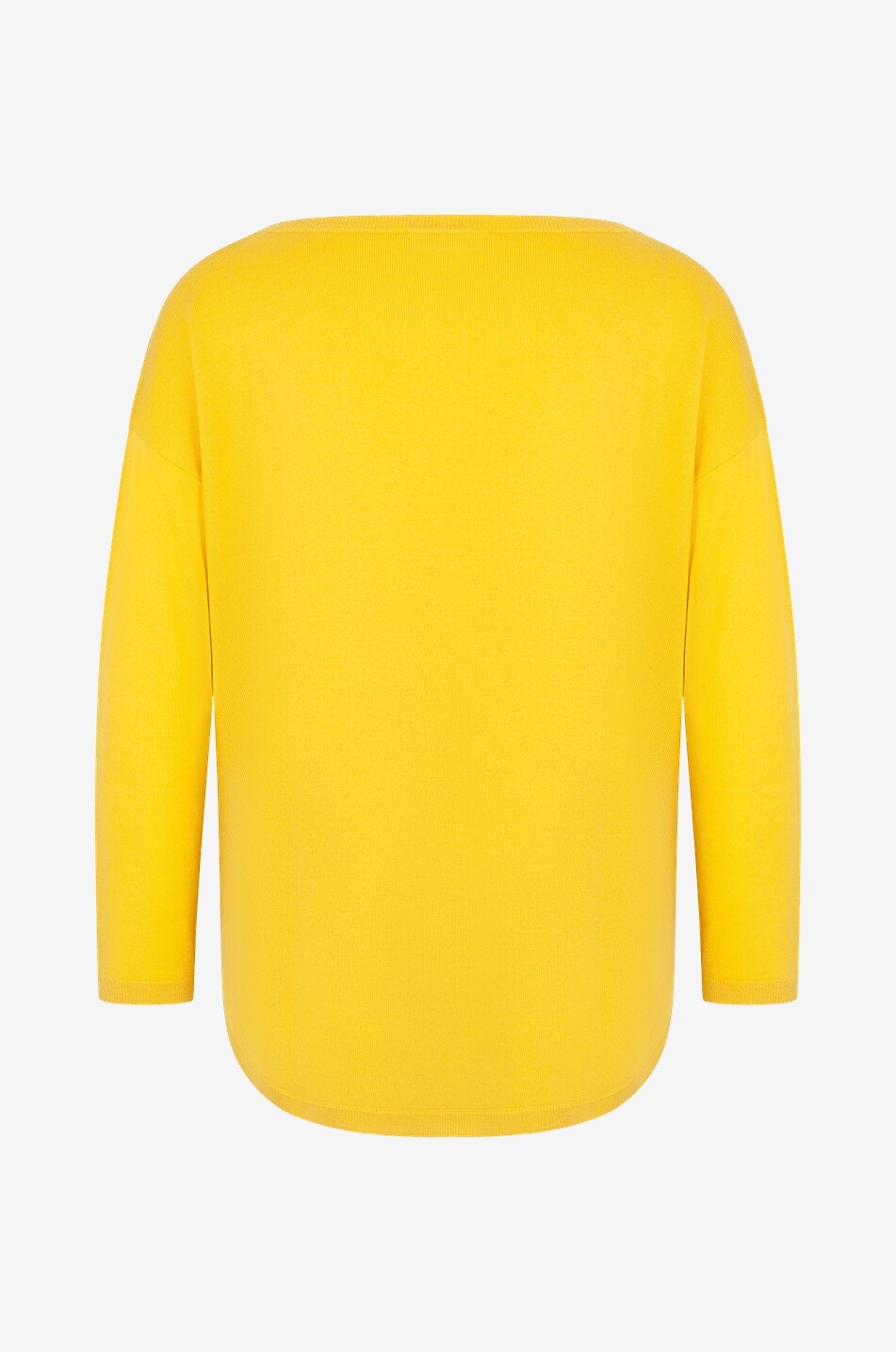 AKRIS PUNTO Pull fin ample à col bateau en laine vierge Femme JAUNE 2