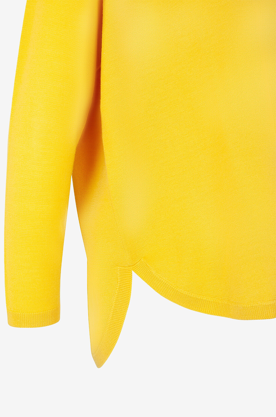 AKRIS PUNTO Pull fin ample à col bateau en laine vierge Femme JAUNE 3